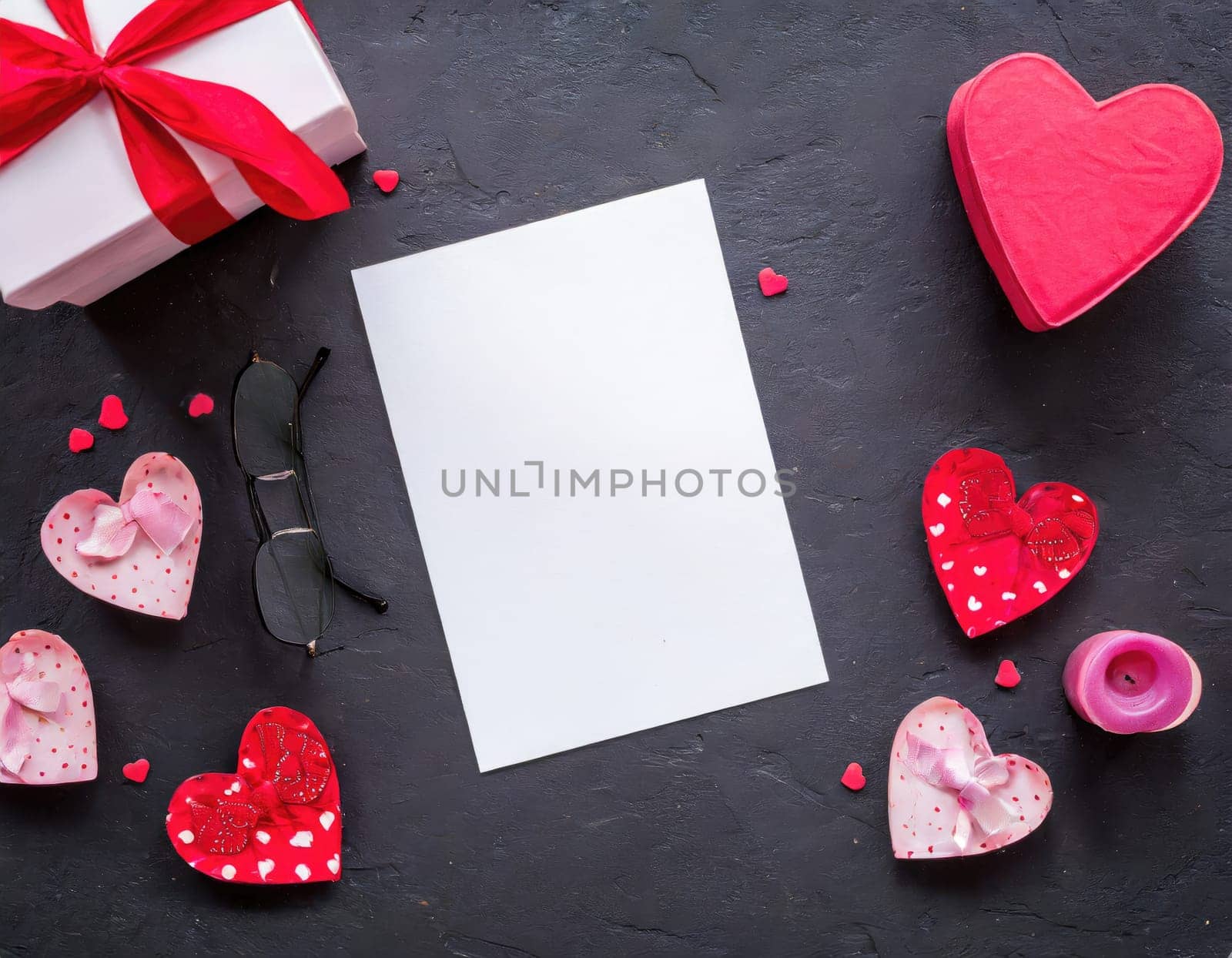 Valentine blank mockup decoration with copy space. 