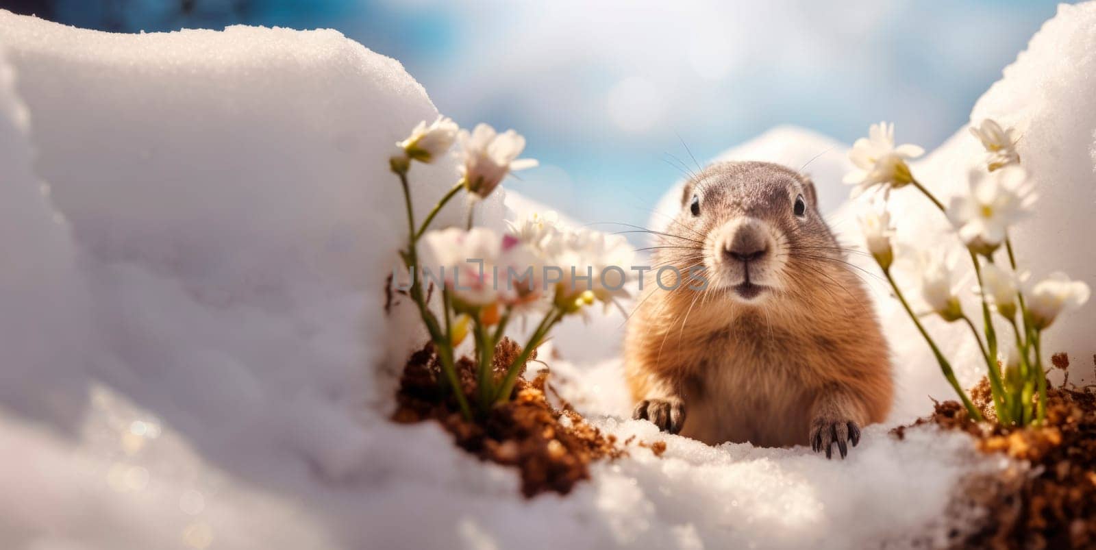 The groundhog came out of his hole. by Spirina