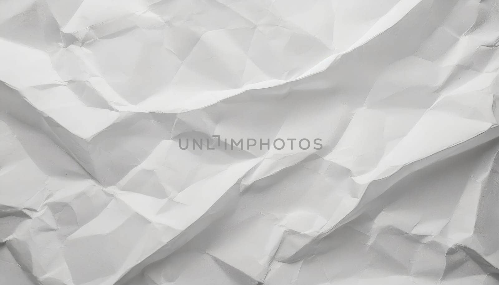 White crumpled paper texture background. Clean white paper