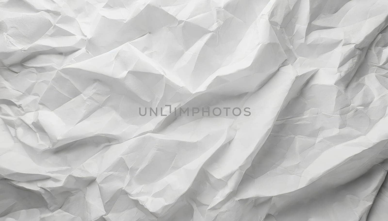 White crumpled paper texture background. Clean white paper