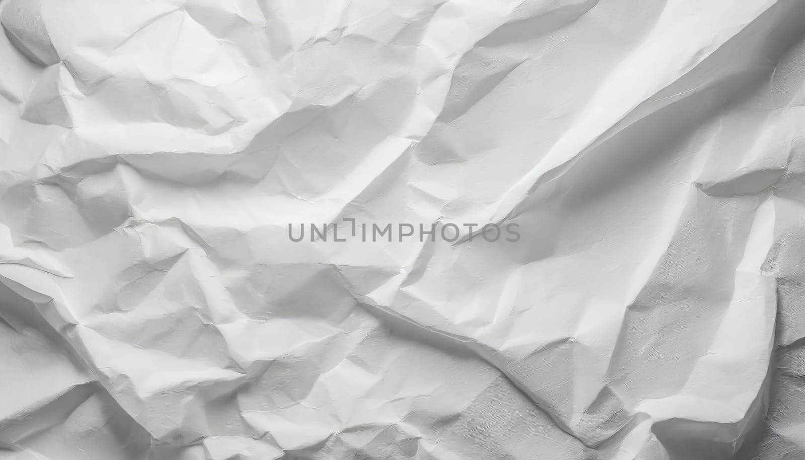 White crumpled paper texture background. Clean white paper