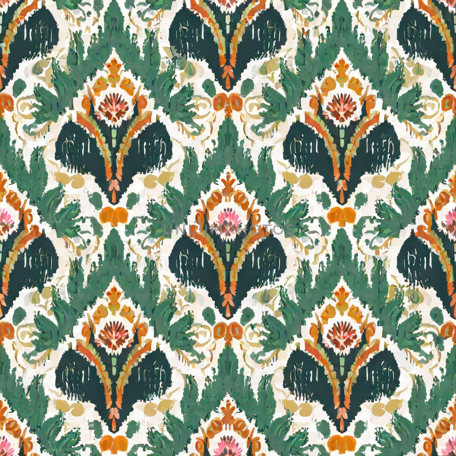 Seamless geometric pattern. Ethnic and tribal motifs. Patchwork ornament in bohemian style. Print for carpets, blankets, pillows. by PeaceYAY