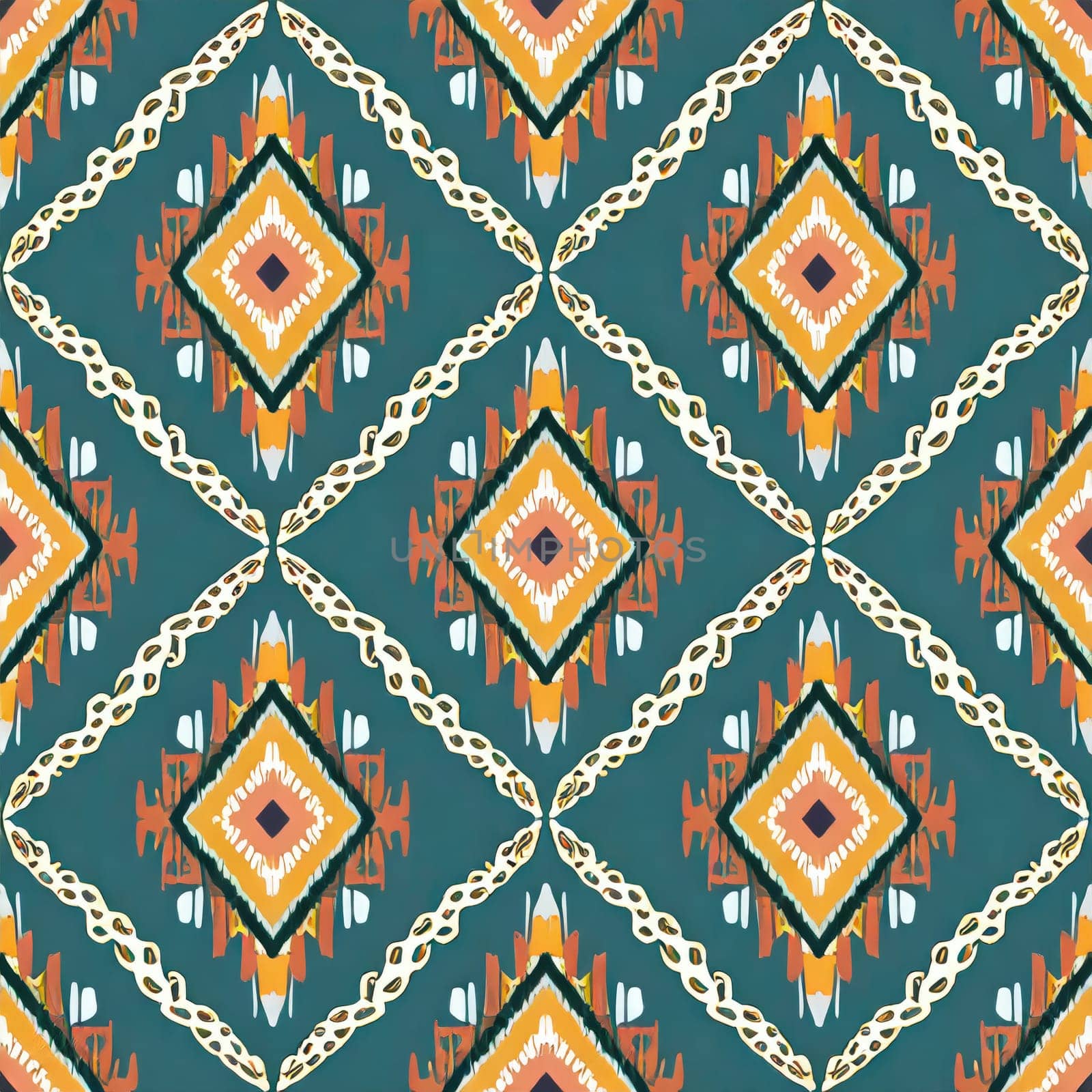  Ikat ethnic abstract beautiful art. Ikat seamless pattern in tribal, folk embroidery, Mexican pattern