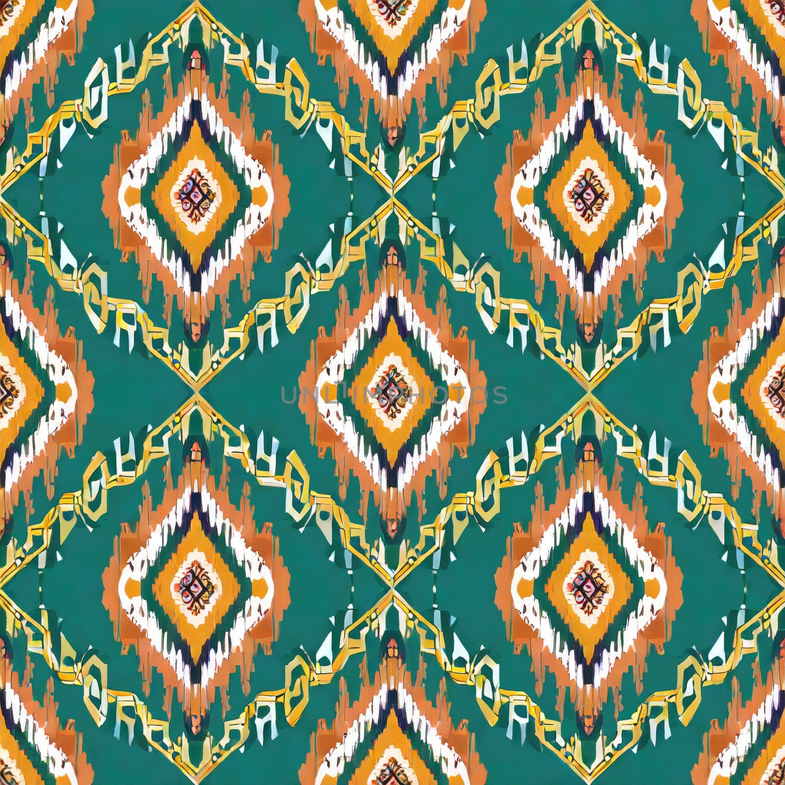 ikat geometric ethnic oriental seamless pattern. design ikat fabric for textile ethnic, native pattern motif, embroidery ikat style by PeaceYAY