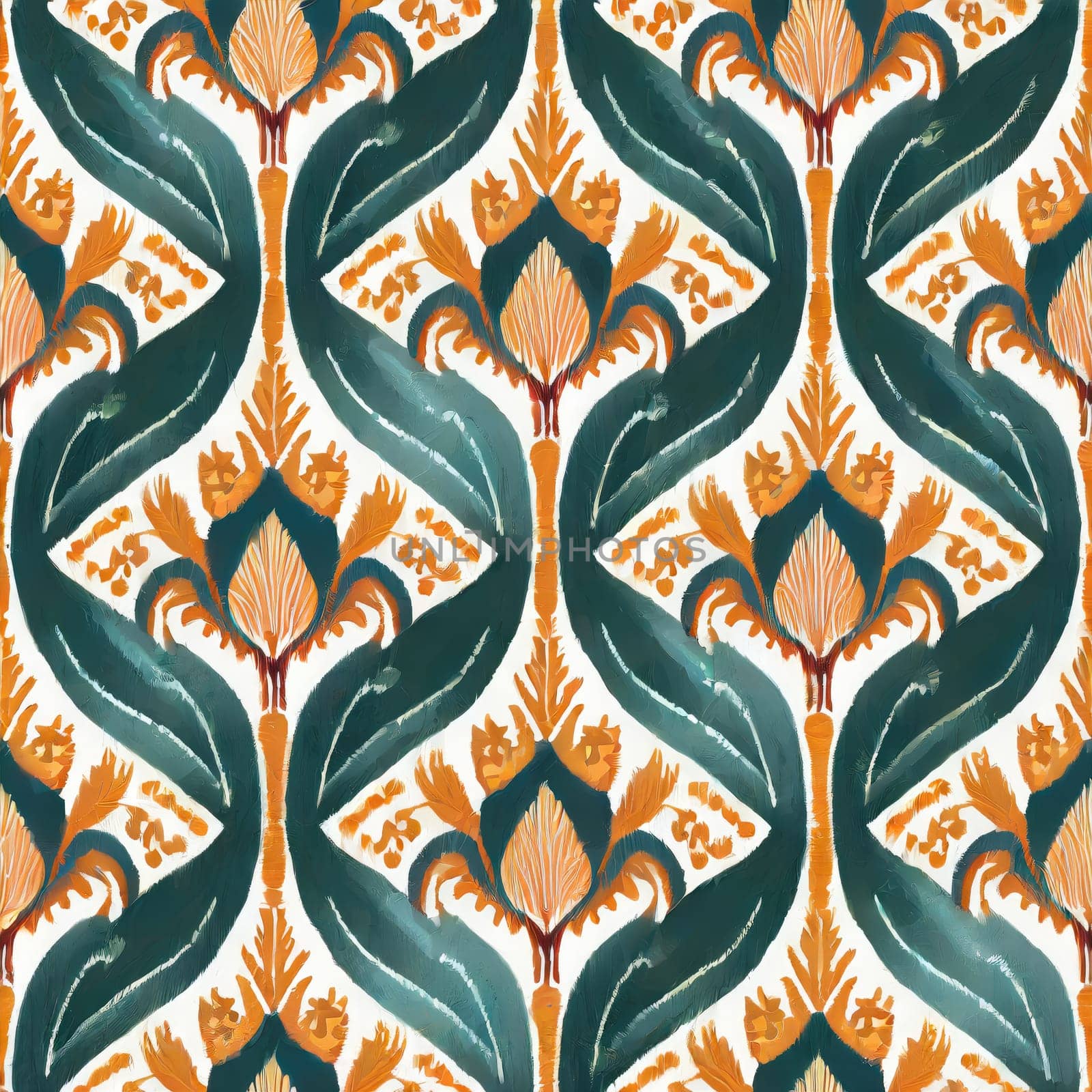 Seamless geometric pattern. Ethnic and tribal motifs. Patchwork ornament in bohemian style. Print for carpets, blankets, pillows. by PeaceYAY