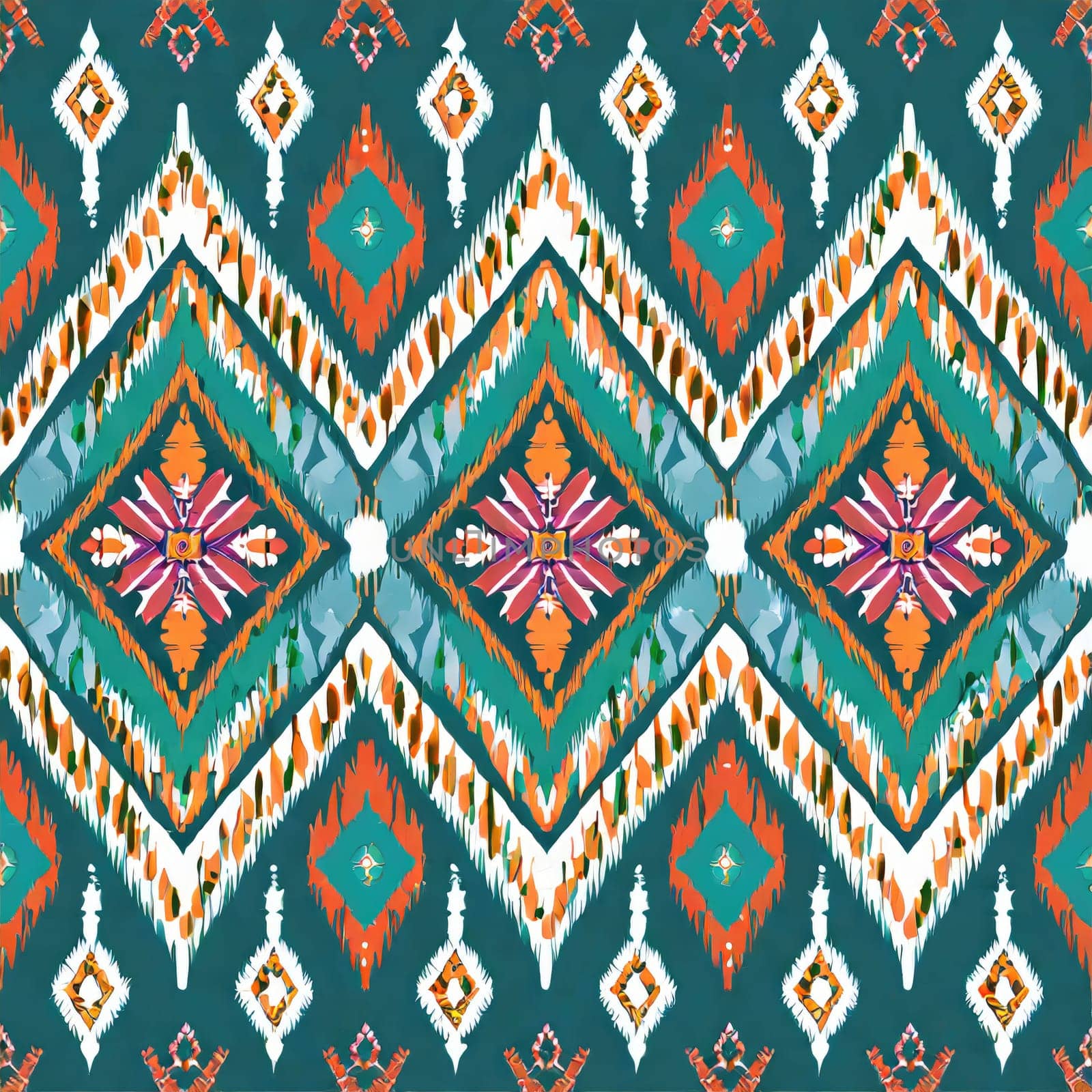Digital seamless pattern etnic style block print by PeaceYAY