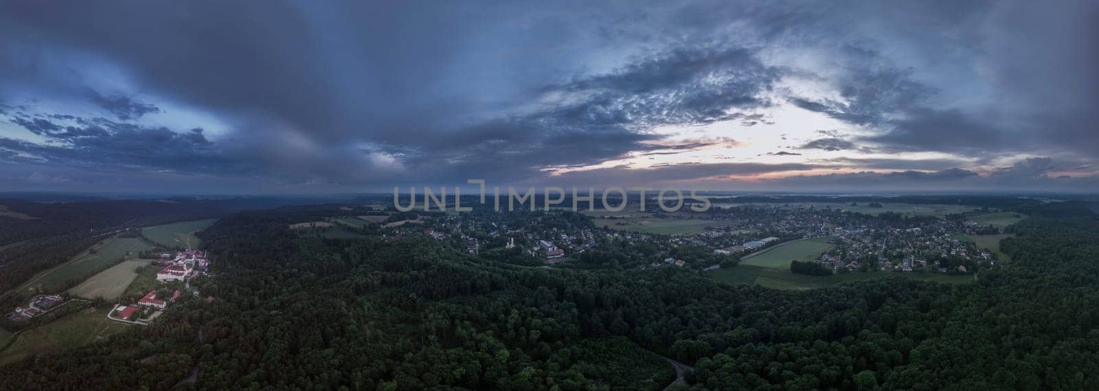 Dramatic Dusk Over Schaeftlarn and Isar Valley.