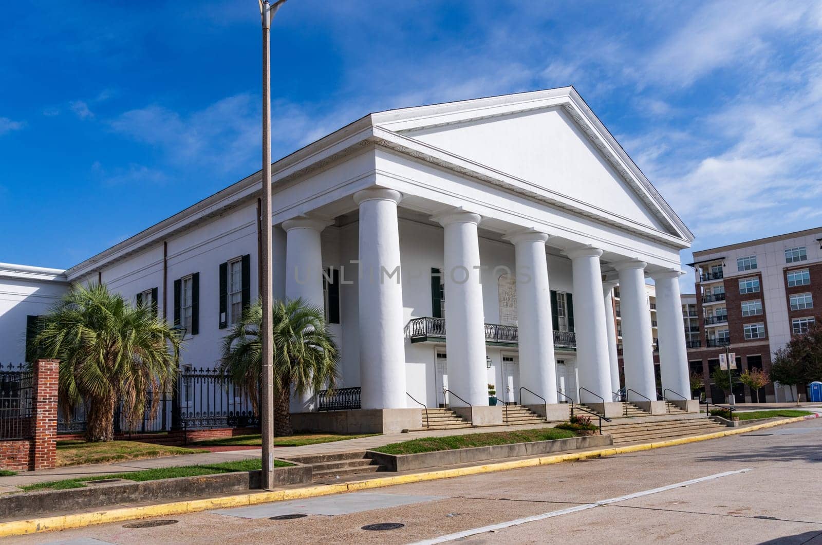 Greek revival style First Baptist Church in Baton Rouge Louisiana by steheap