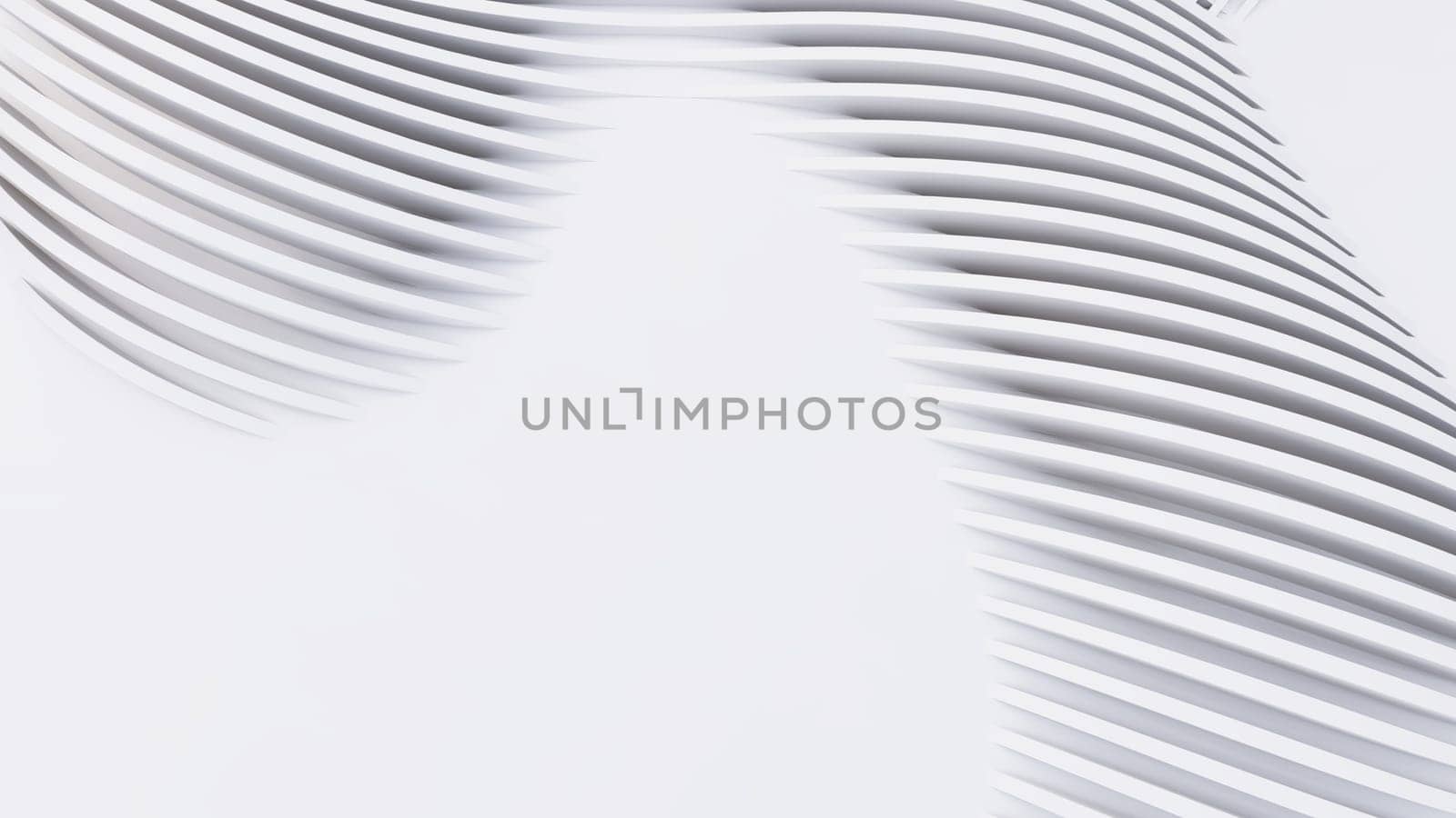 Abstract Curved Shapes. White Circular Background. Abstract background. 3d illustration