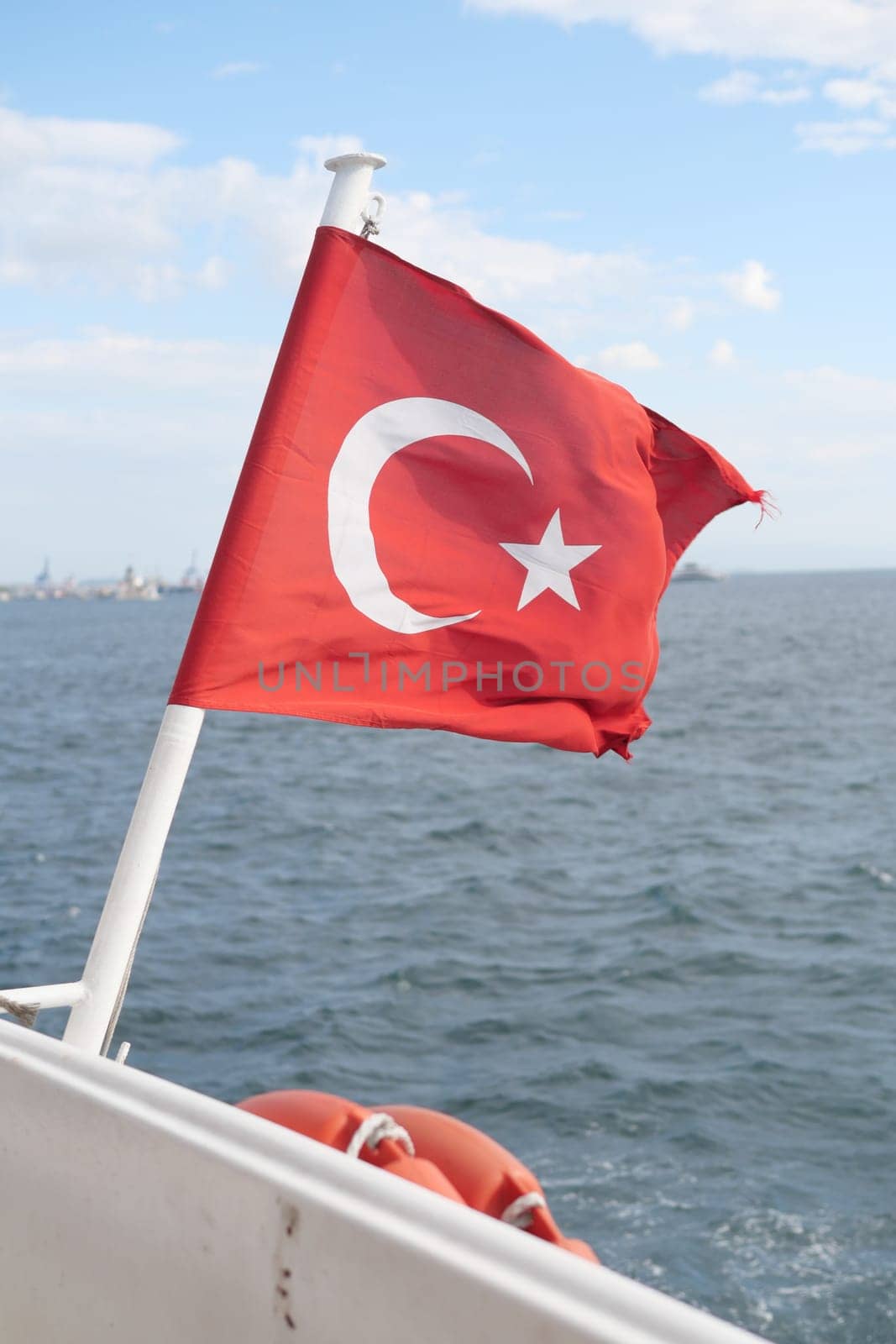 viewed from a boat with Turkish flag by towfiq007