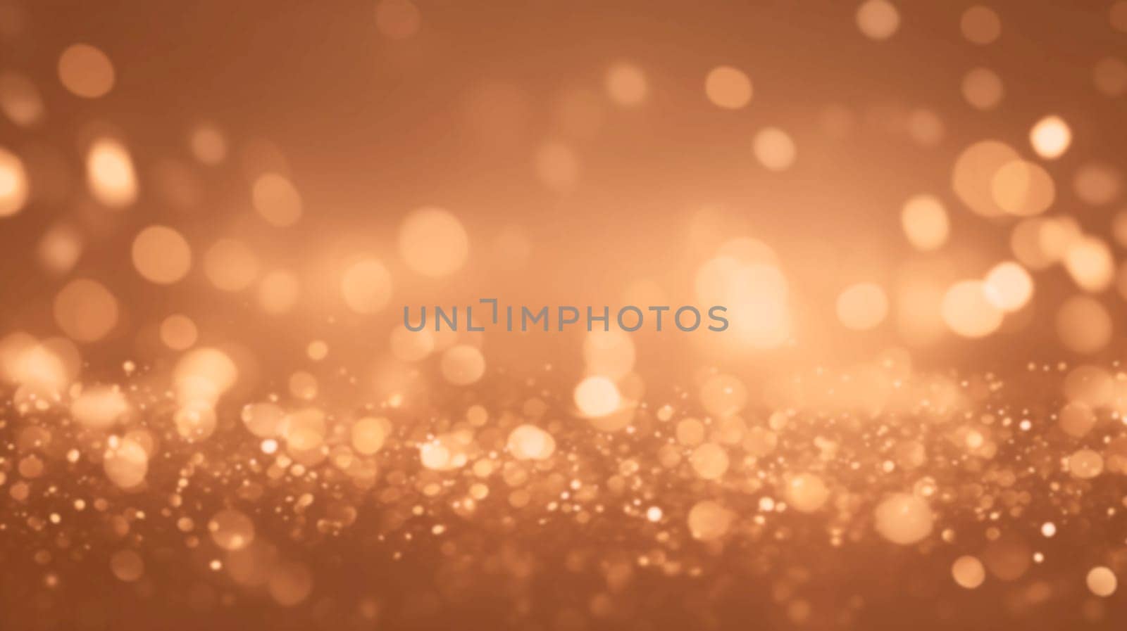 Peach Fuzz lights bokeh background, Chrismas lights bokeh. Monochrome abstract background. Blurred and glowing lights. Classic blue bokeh lens effect from lighting spots. by kizuneko