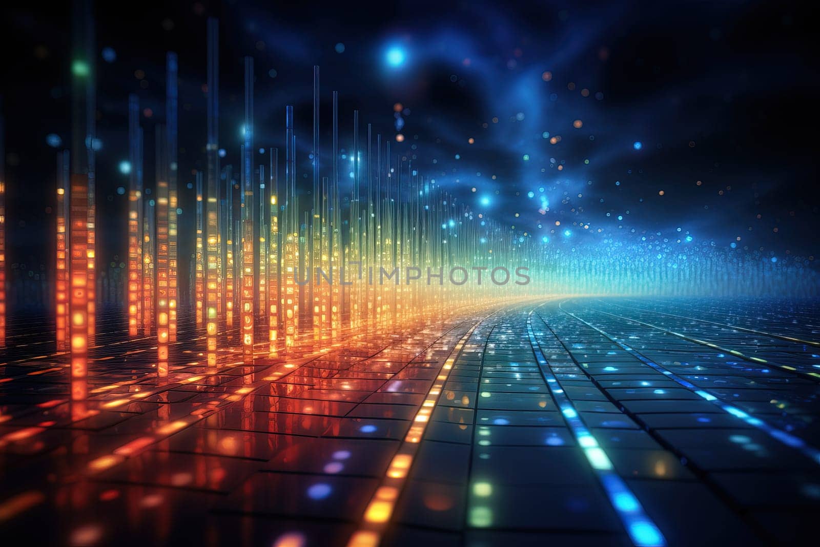 Artificial Intelligence digital binary code abstract background technology futuristic,generative ai