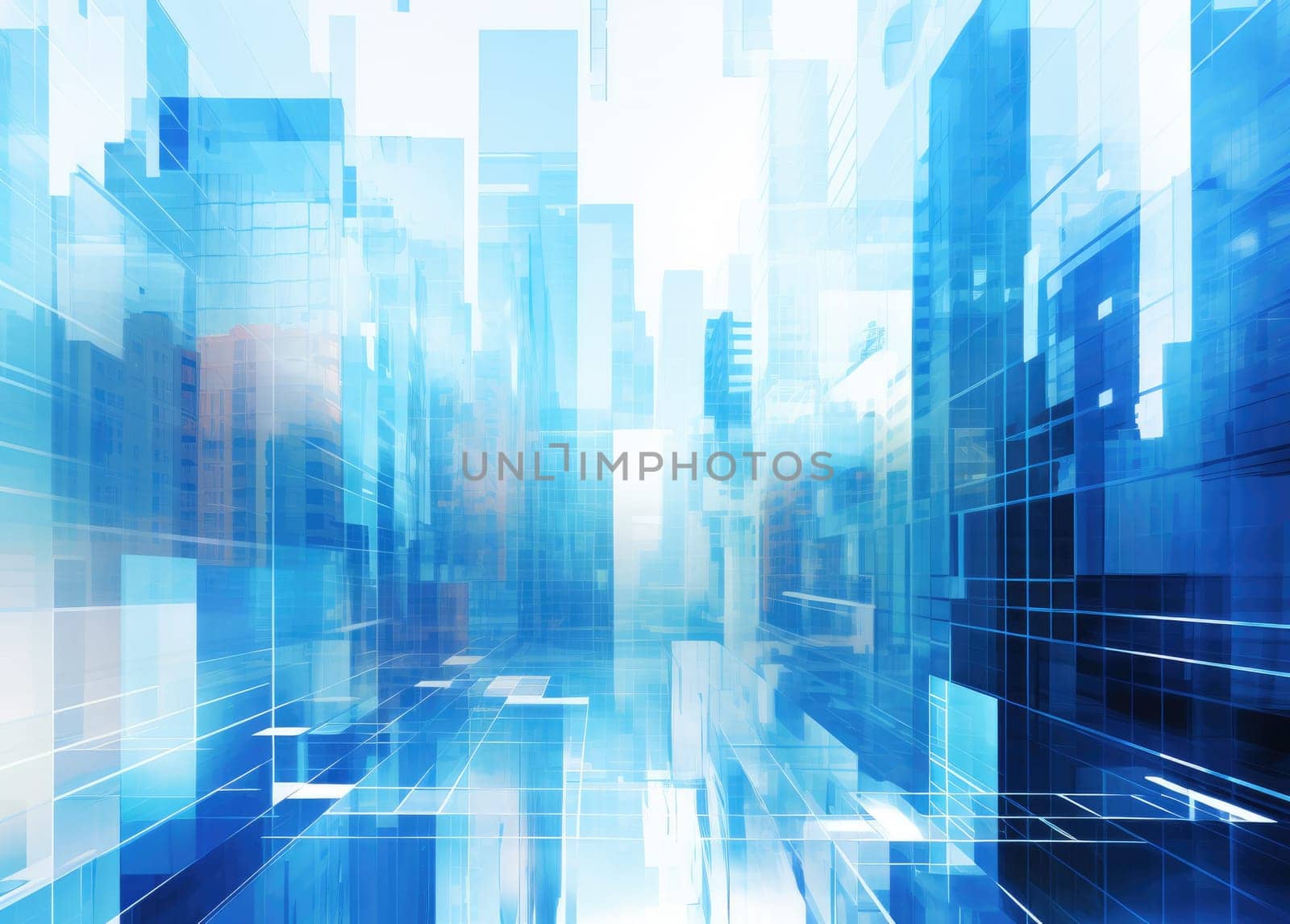 Abstract city background, cityscape and skyline double exposure comeliness