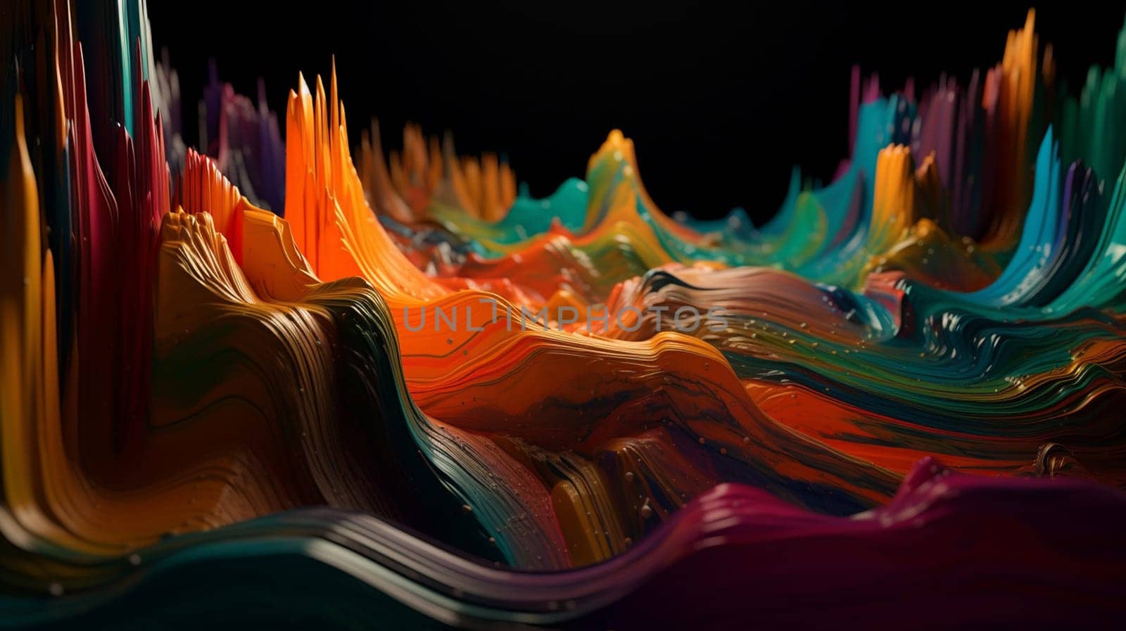 abstract art color palette 3D high resolution . selective focus . arts Generative AI,