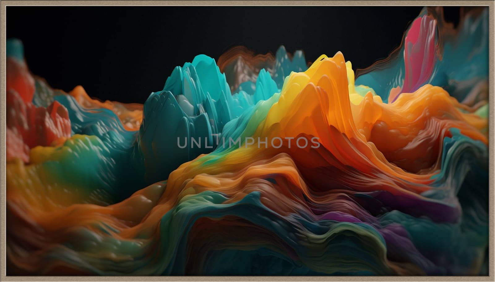 abstract art color palette 3D high resolution . selective focus . arts Generative AI,