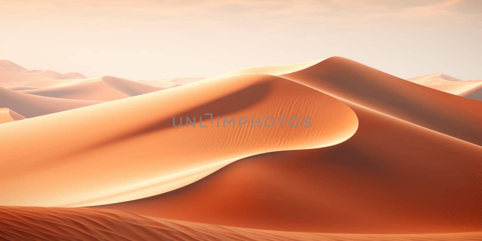 Colorful contours of sand dunes. abstract landscape with desert dunes. ai generated