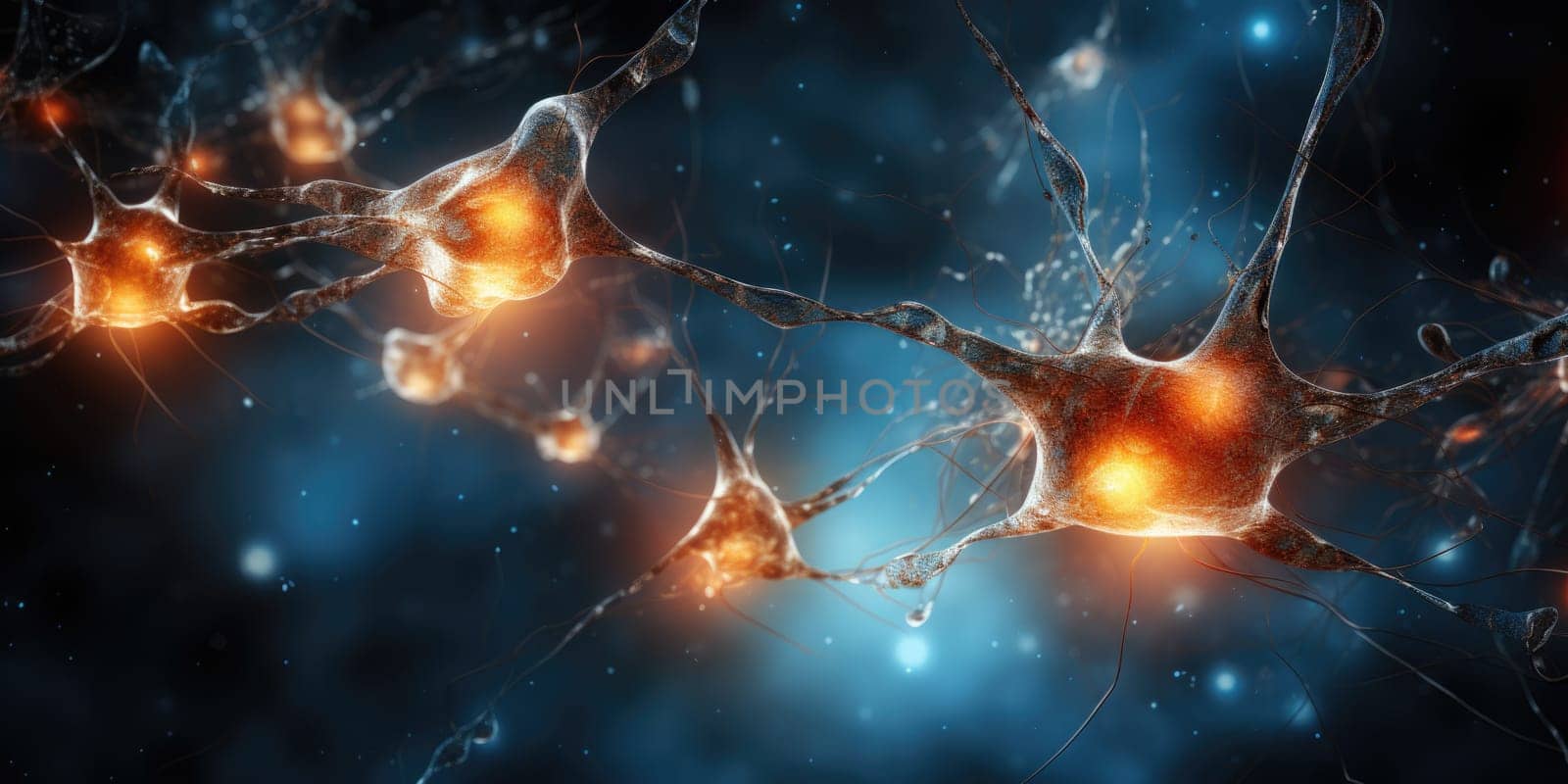 Abstract neuron background. ai generated by Desperada