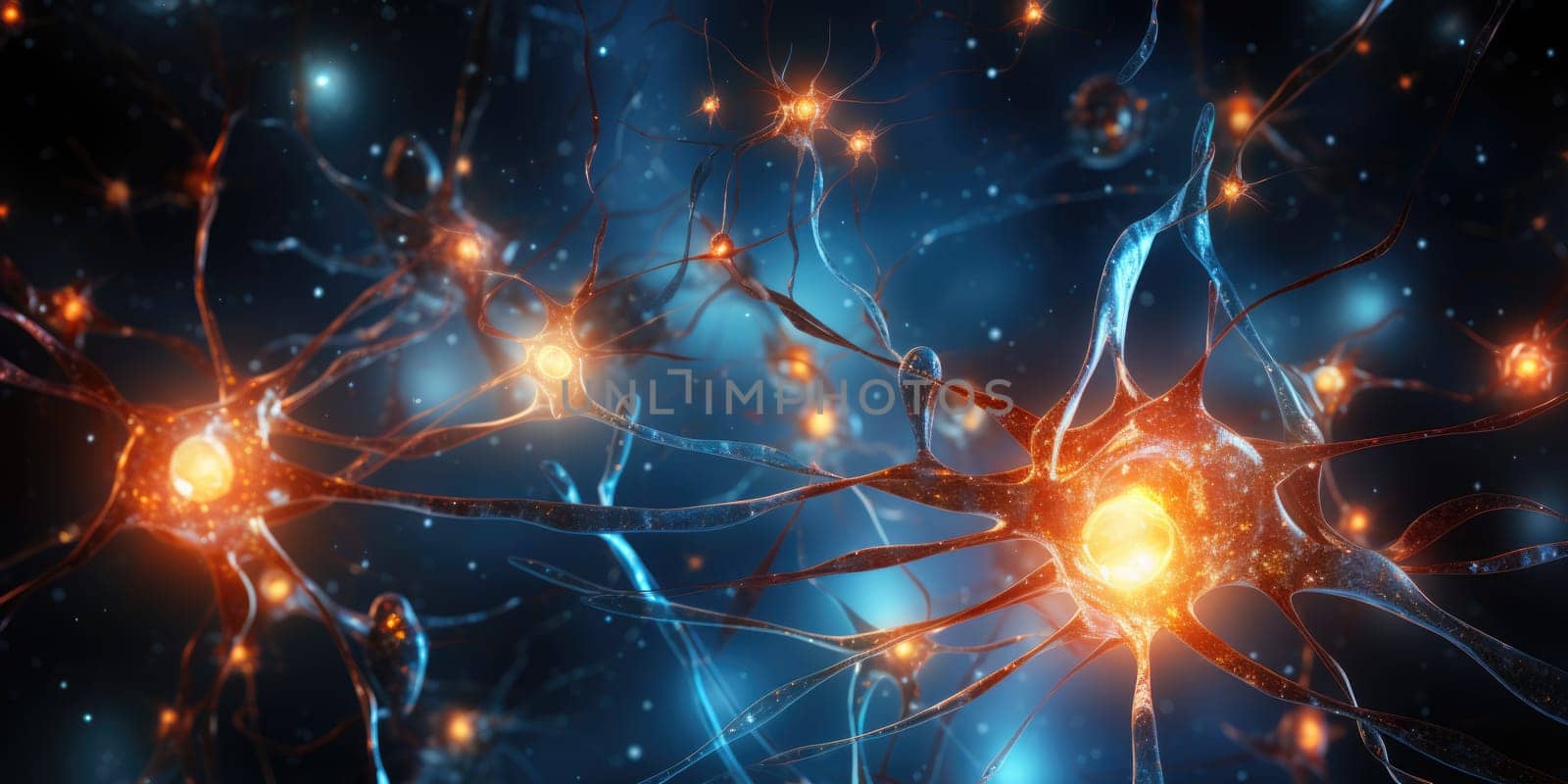 Abstract neuron background. ai generated by Desperada