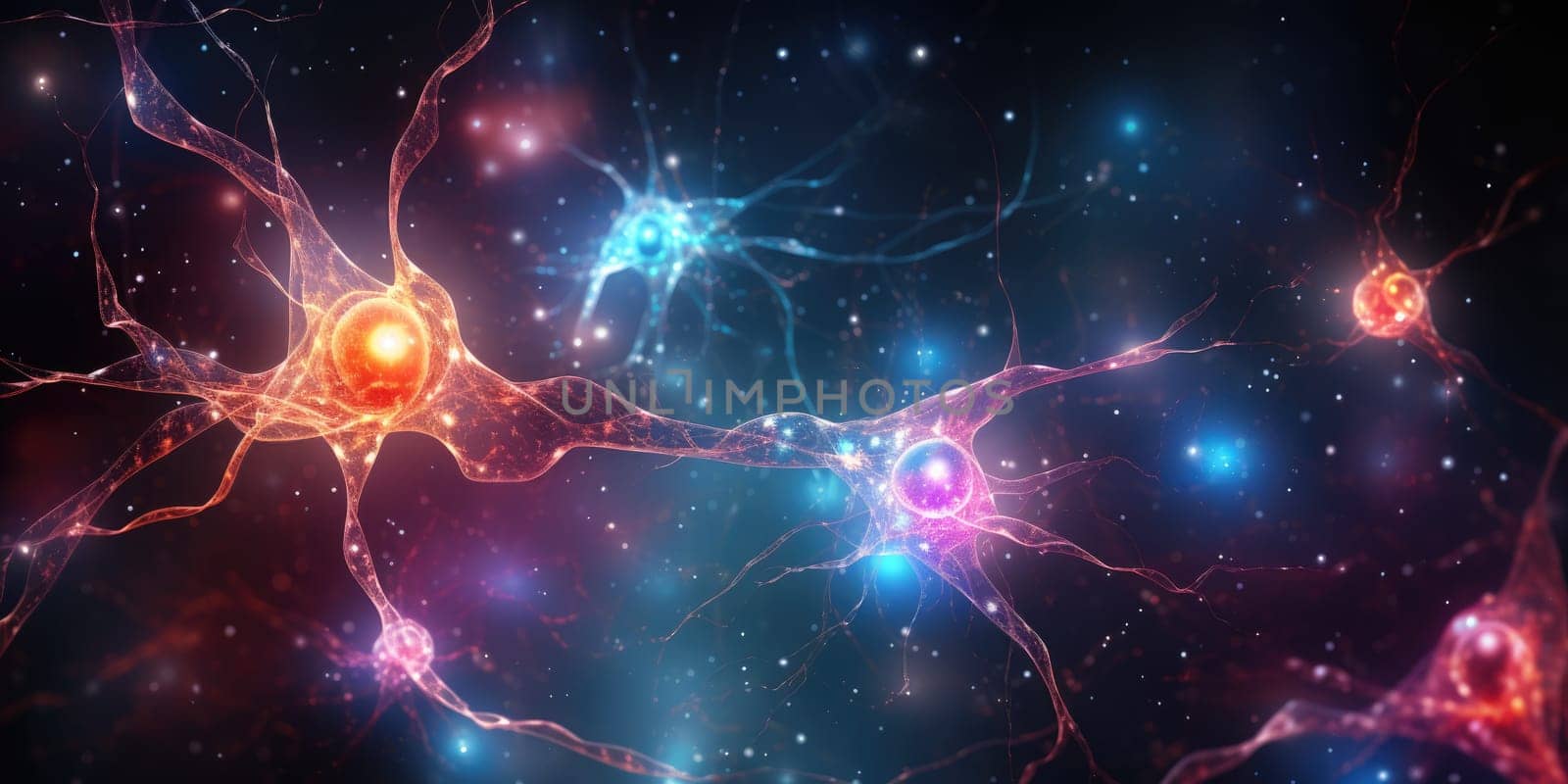 Abstract neuron background. ai generated by Desperada