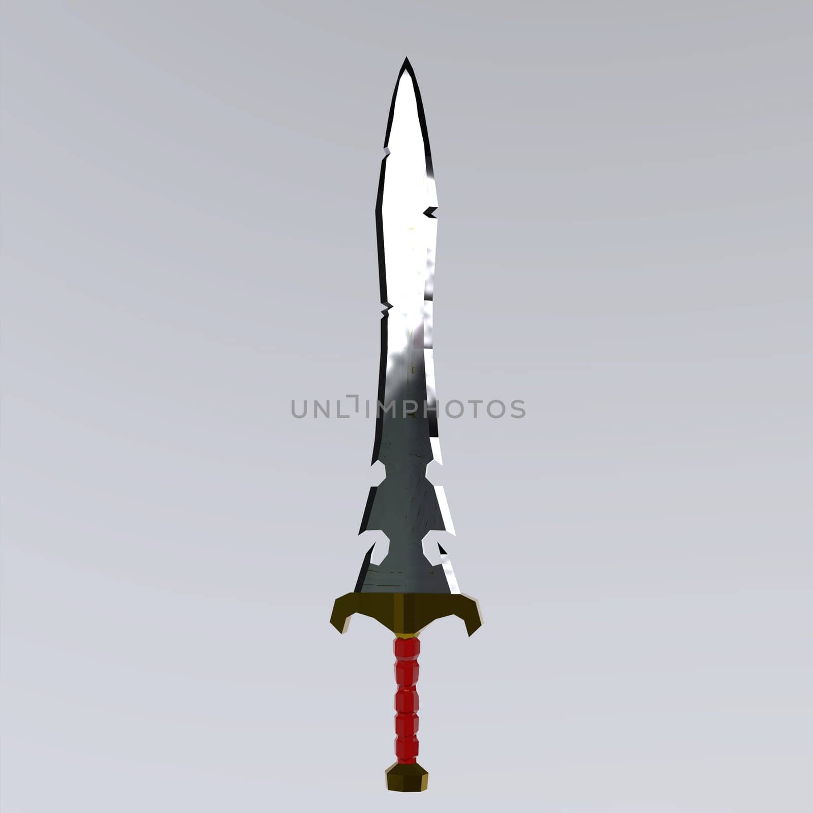 Sword isolated on white background. High quality 3d illustration