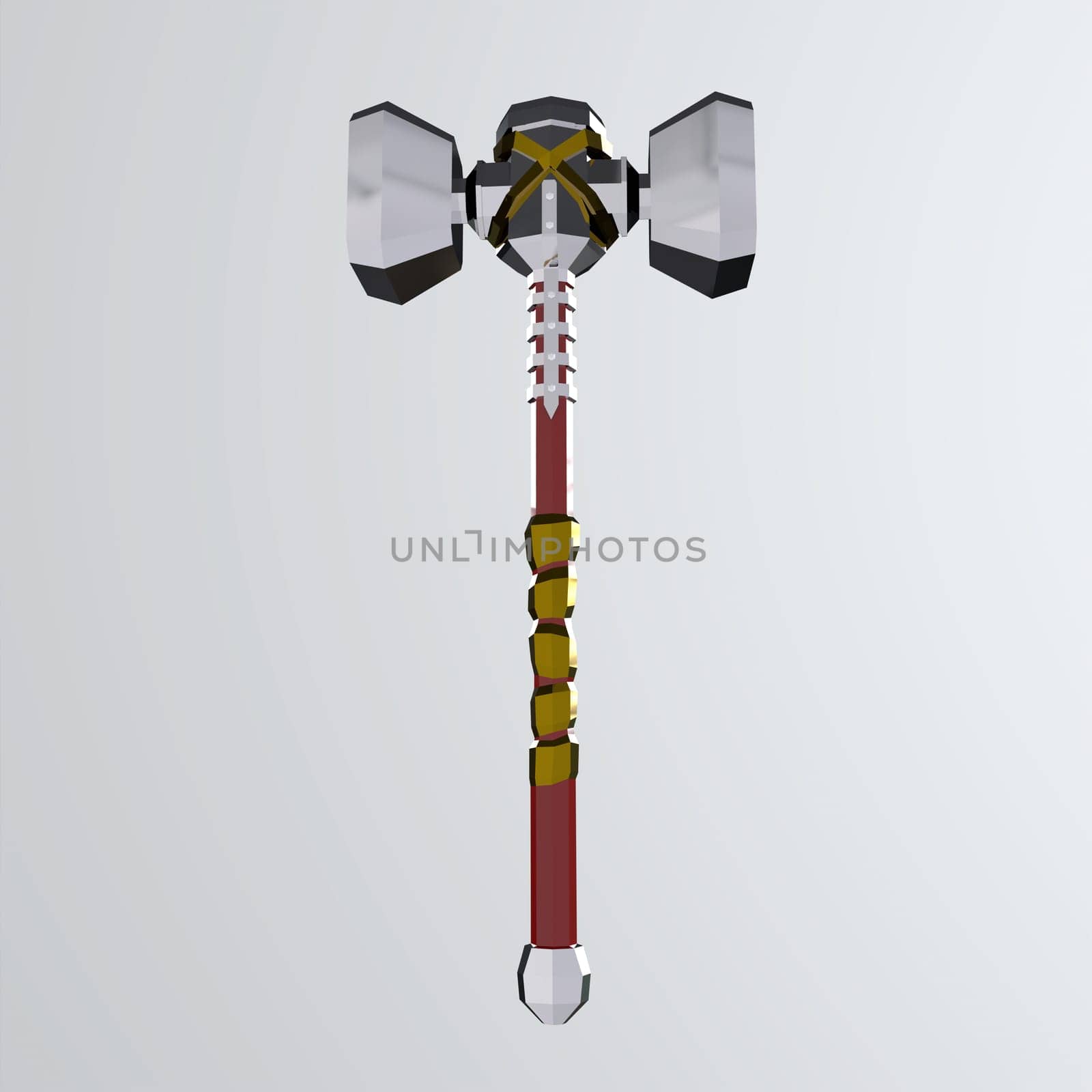 God Hammer isolated on white background. High quality 3d illustration