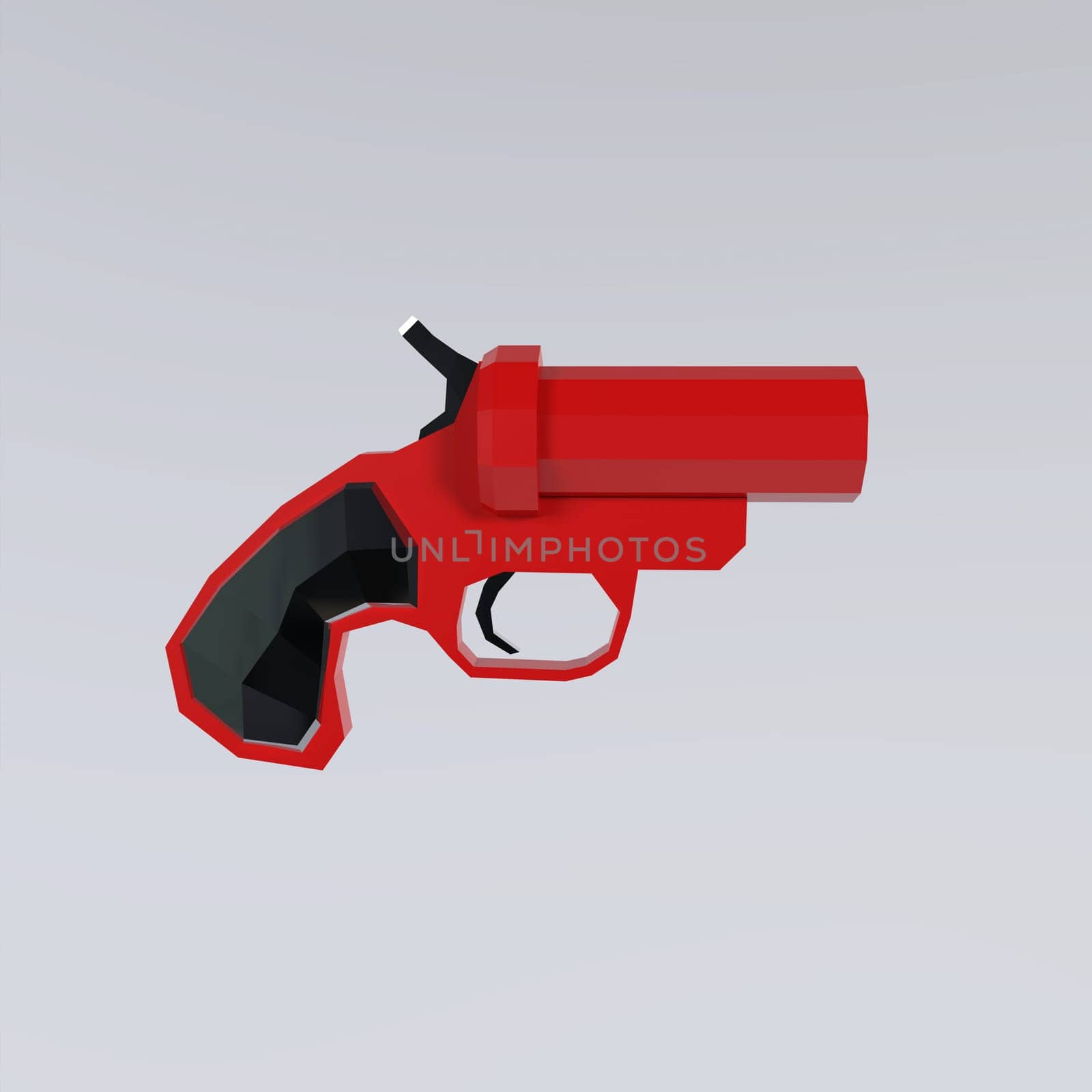 Flare Gun isolated on white background. High quality 3d illustration