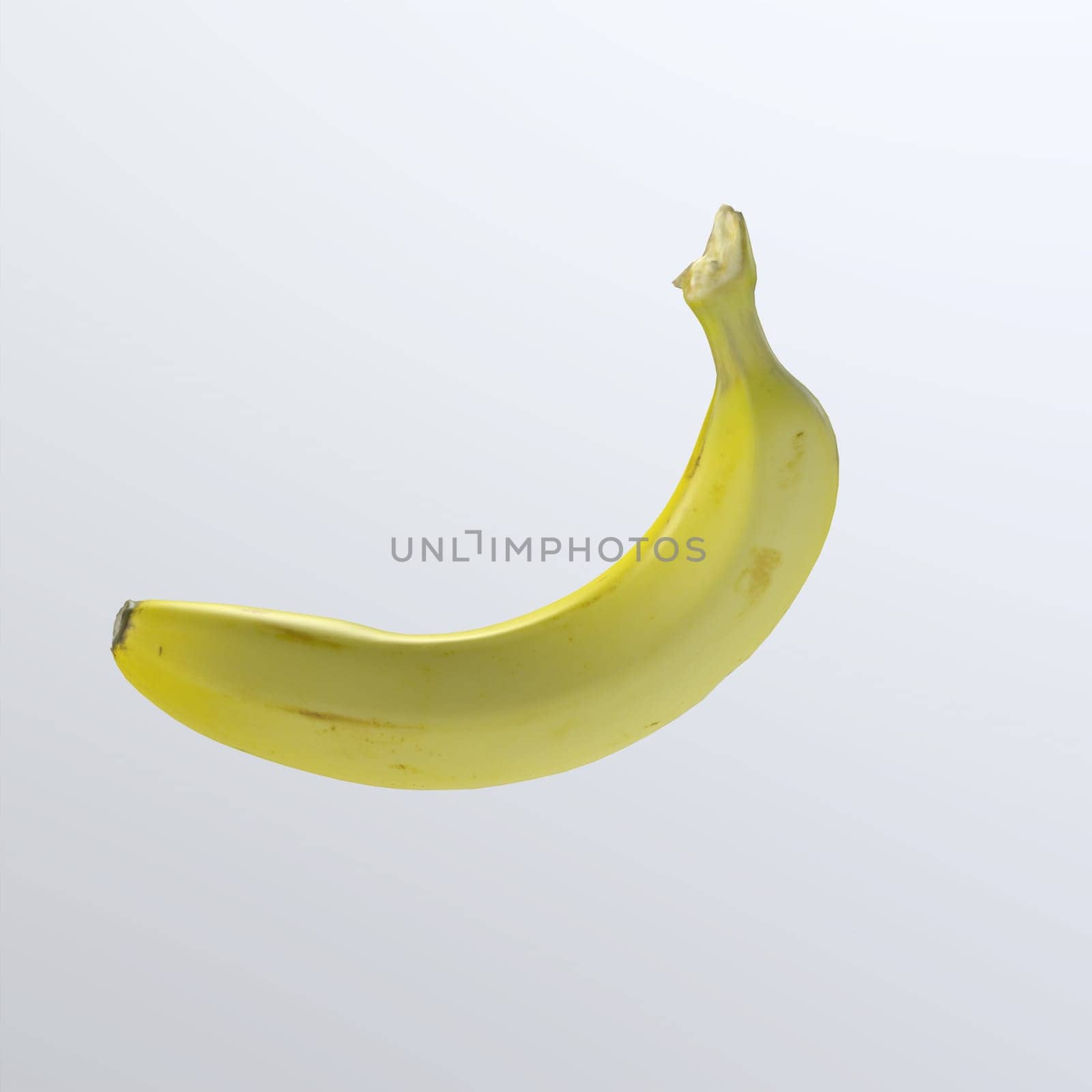 Banana isolated on white background. High quality 3d illustration