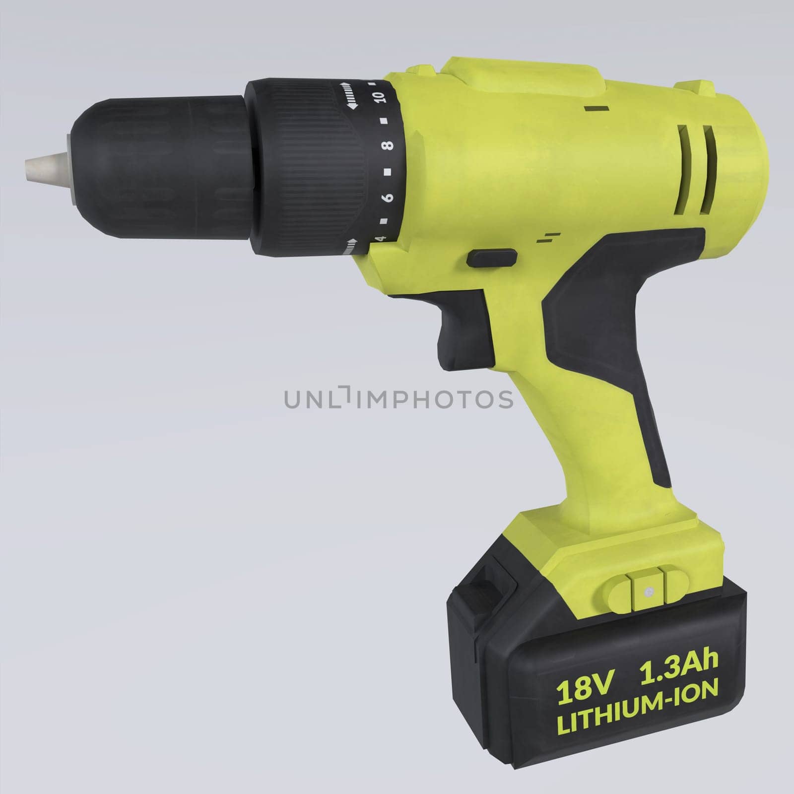 Drill isolated on white background. High quality 3d illustration