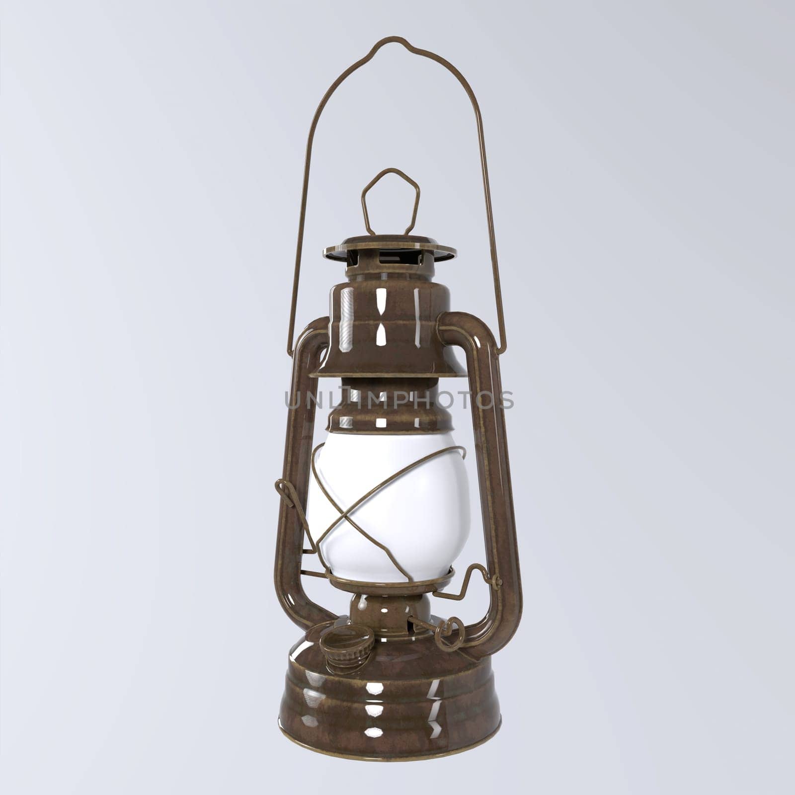 Gas Lamp isolated on white background. High quality 3d illustration