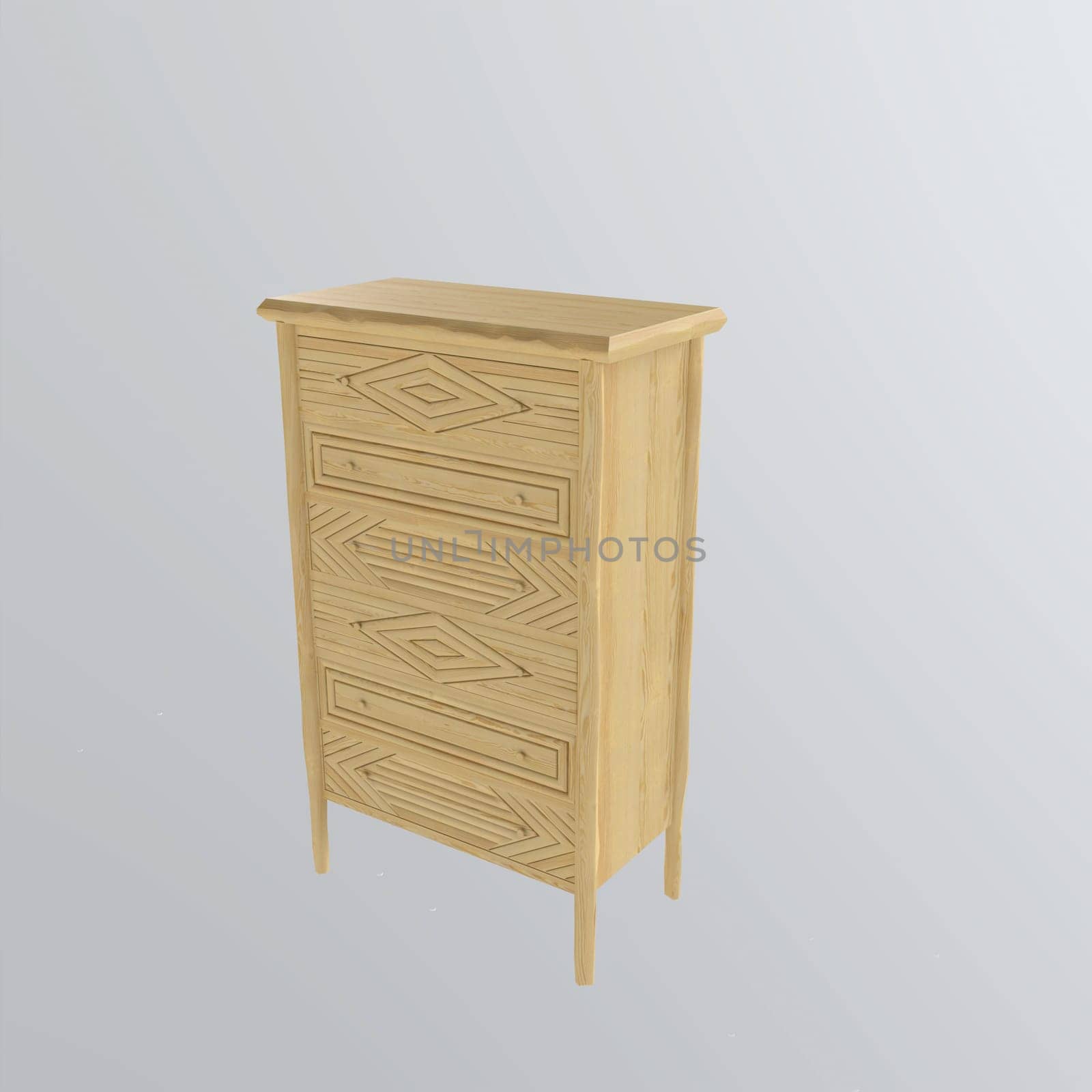 Furniture isolated on white background. High quality 3d illustration