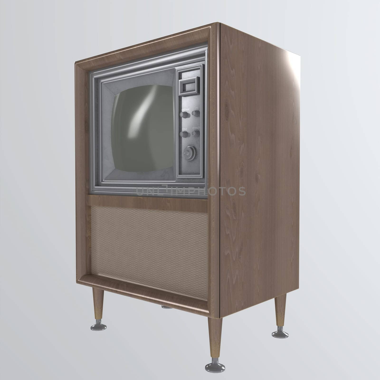 Vintage Tv isolated on white background by gadreel