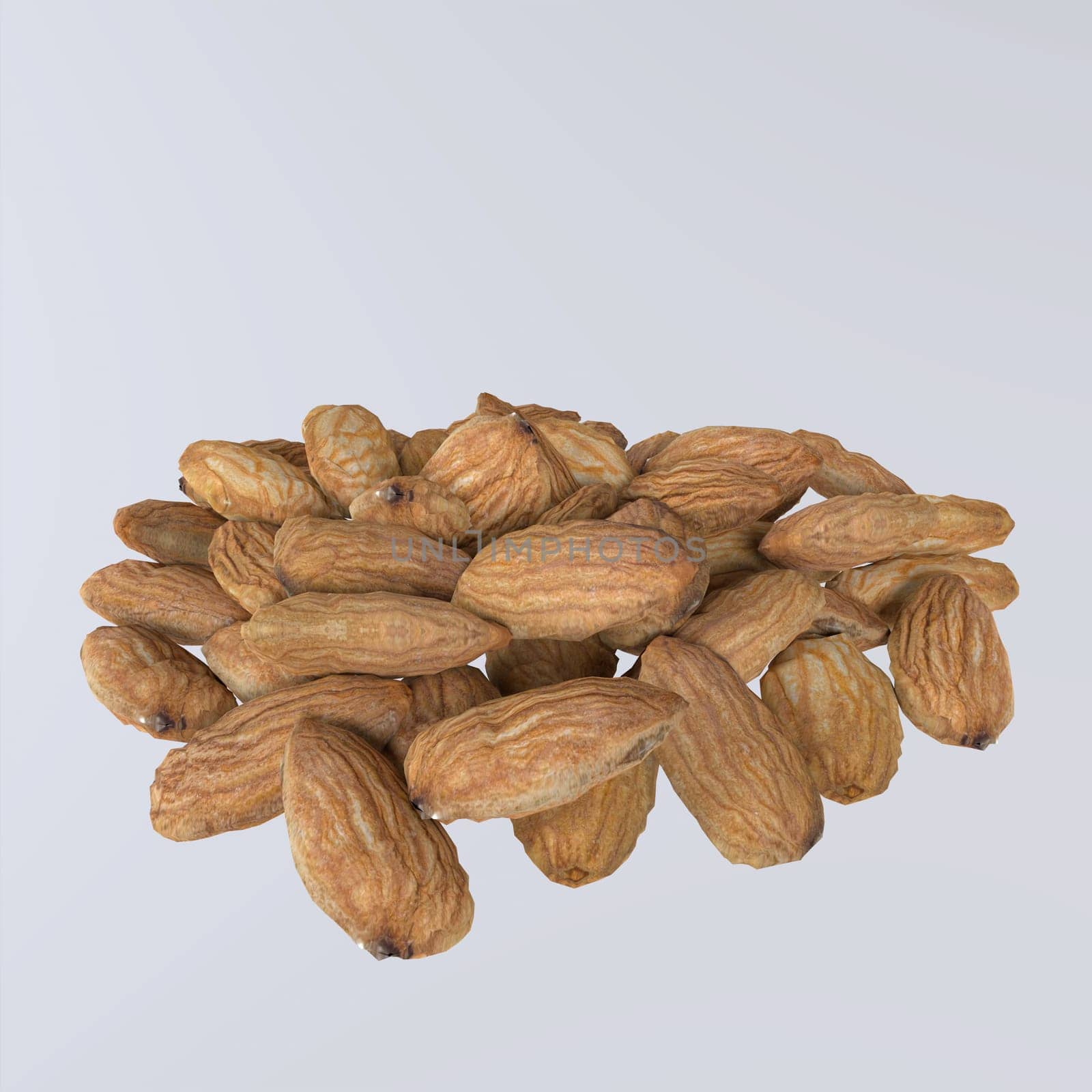 Almond isolated on white background by gadreel