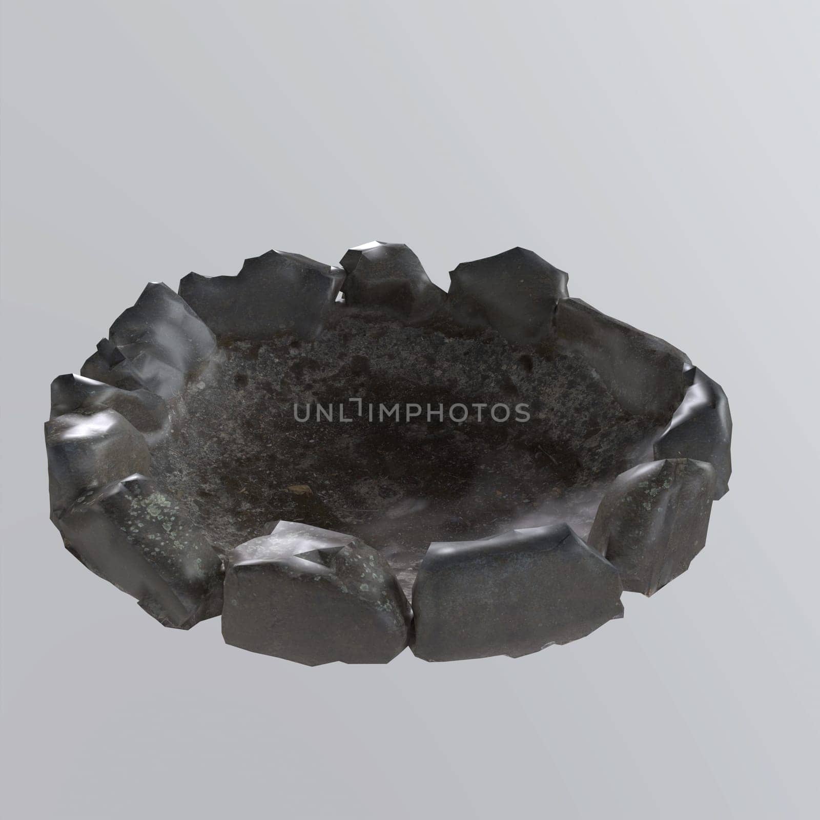 Fireplace isolated on white background. High quality 3d illustration