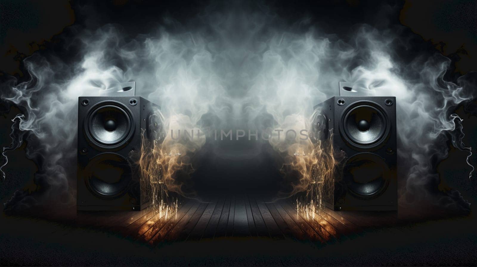 Burning speaker music style background by Andelov13