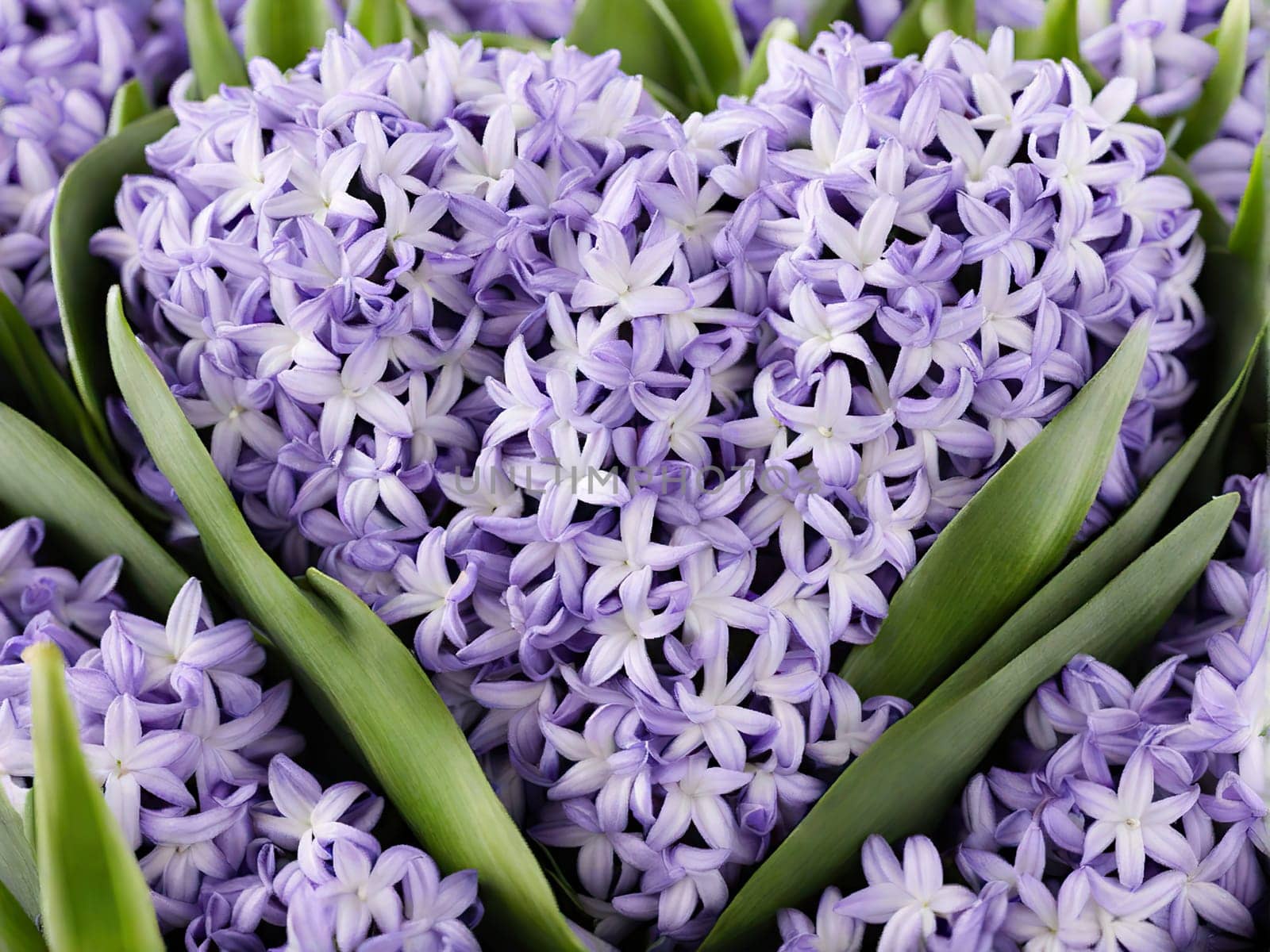 Happy International Women Day, hyacinth over background heartfelt by EkaterinaPereslavtseva