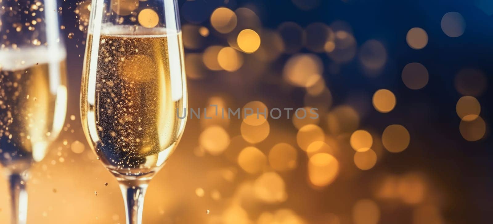 Happy New Year and champagne background comeliness