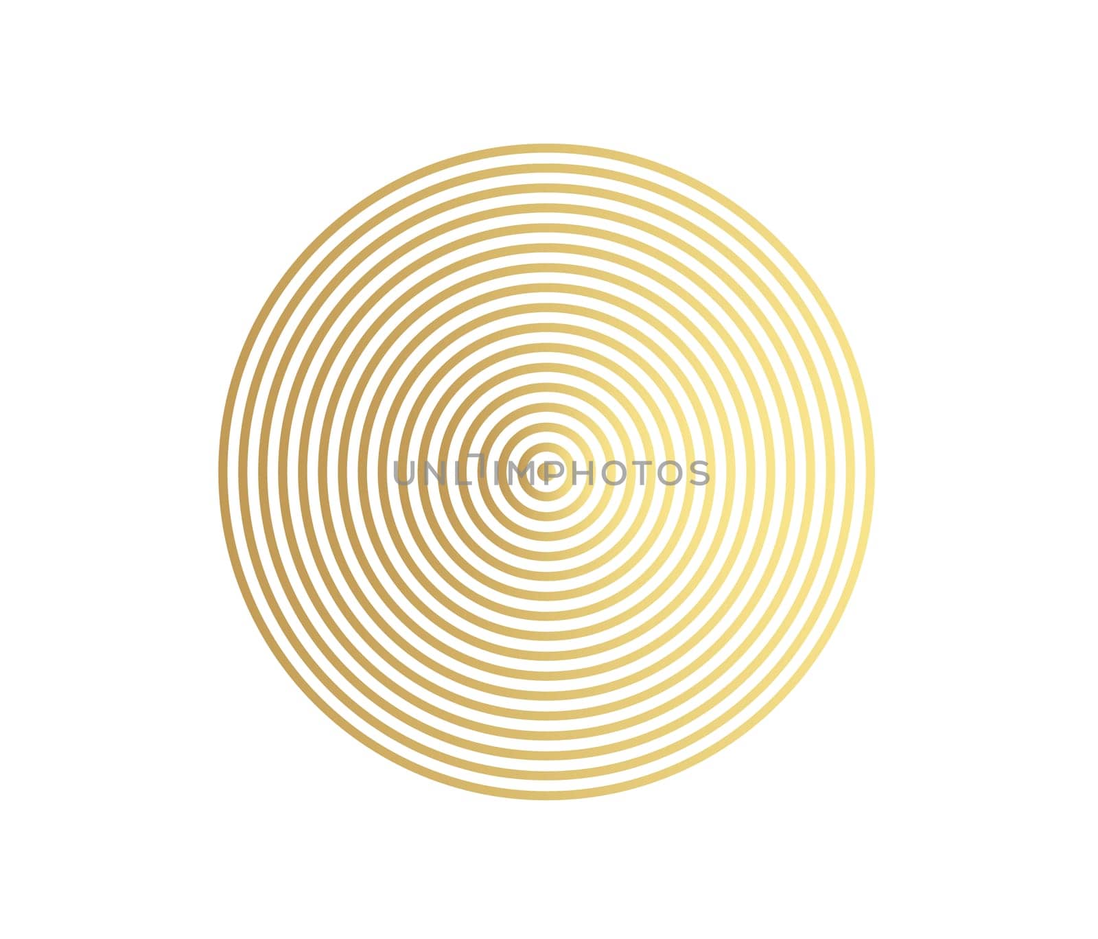 Concentric circle element. Gold luxurious color ring. Abstract  vector illustration for sound wave, golden graphic, Modern decoration for websites, posters, banners, template EPS10 vector