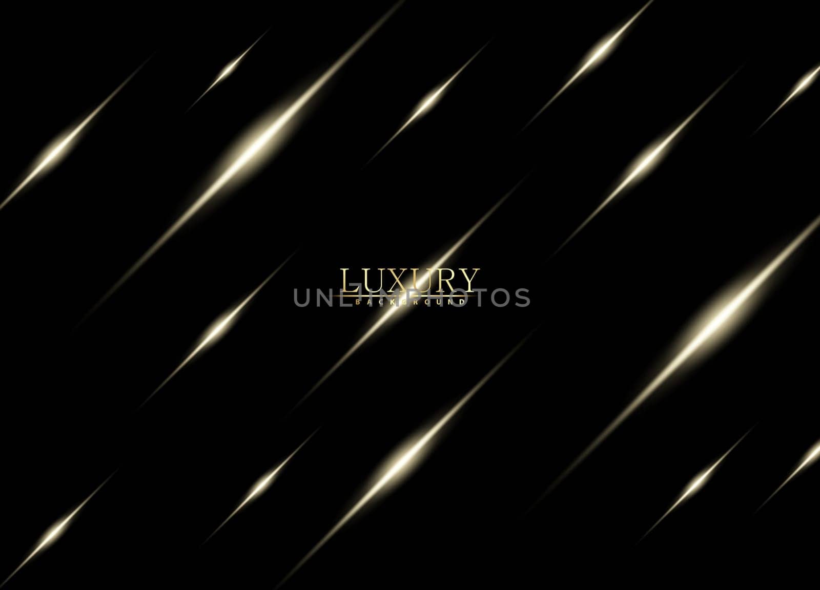Stylish golden light effect. Abstract laser beams of light. Rays of light. Golden glitters background