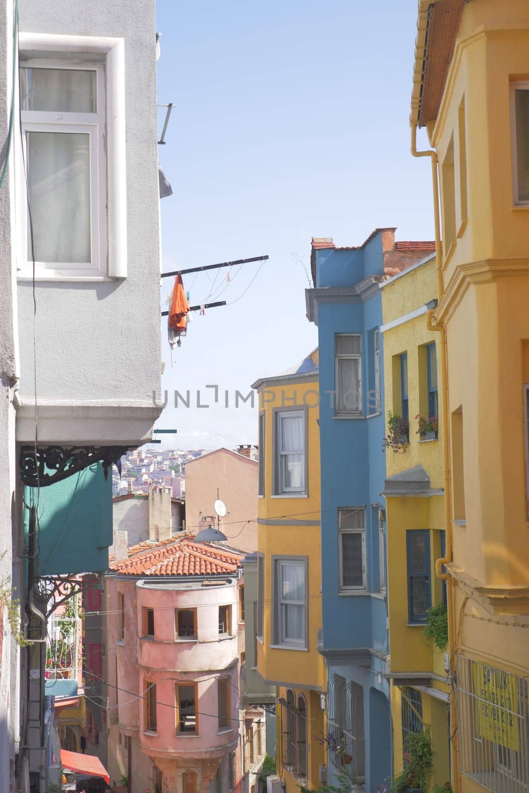 Istanbul old streets in Balat district, Turkey