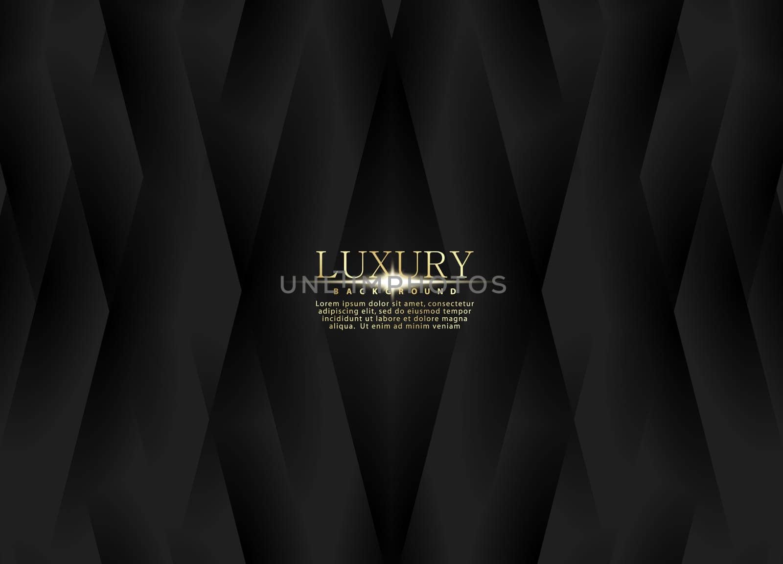 Abstract black luxury background with shiny lines. Elegant modern design