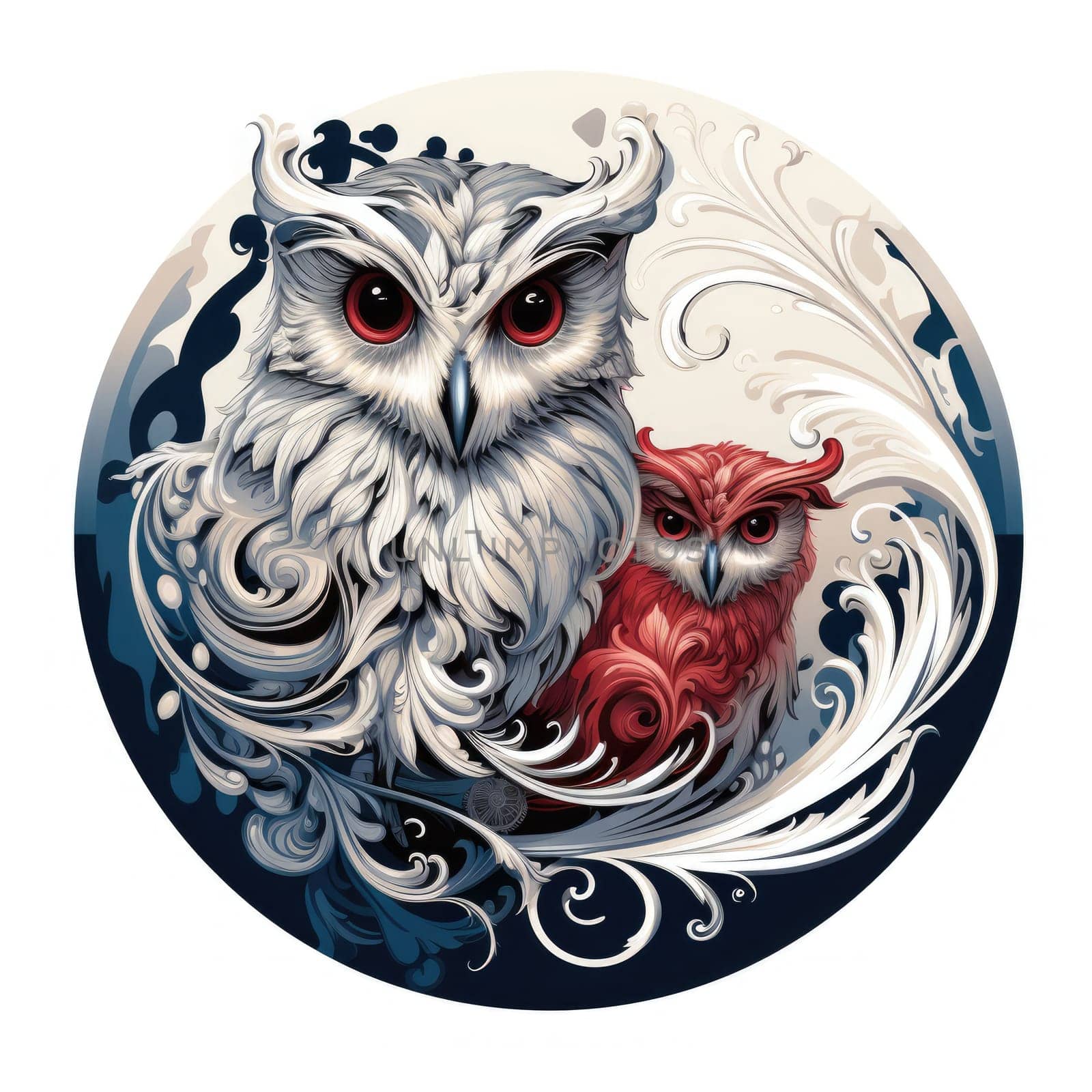 Illustration of an owl in a decorative art style. by palinchak