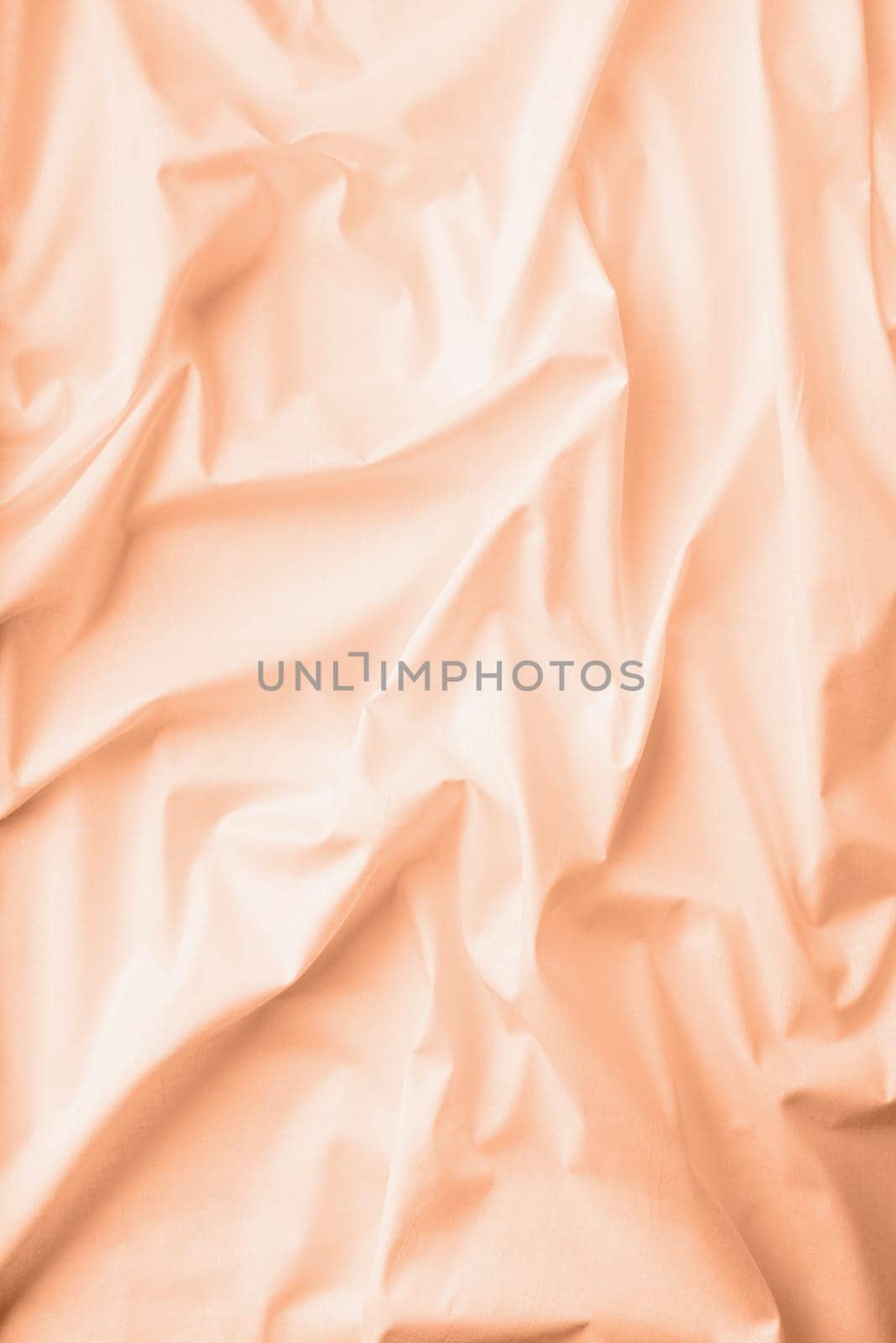 Color of the year 2024: Peach Fuzz. natural fabric linen texture for design by Desperada