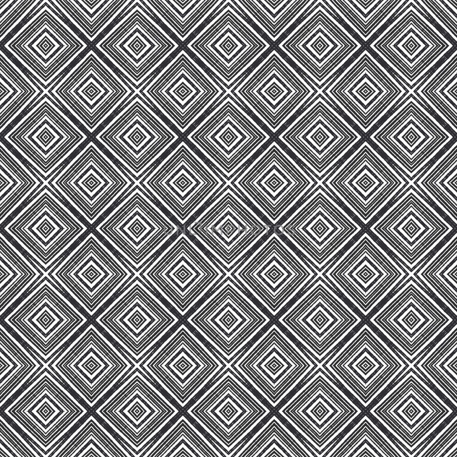 Geometric seamless pattern. Black symmetrical by beginagain