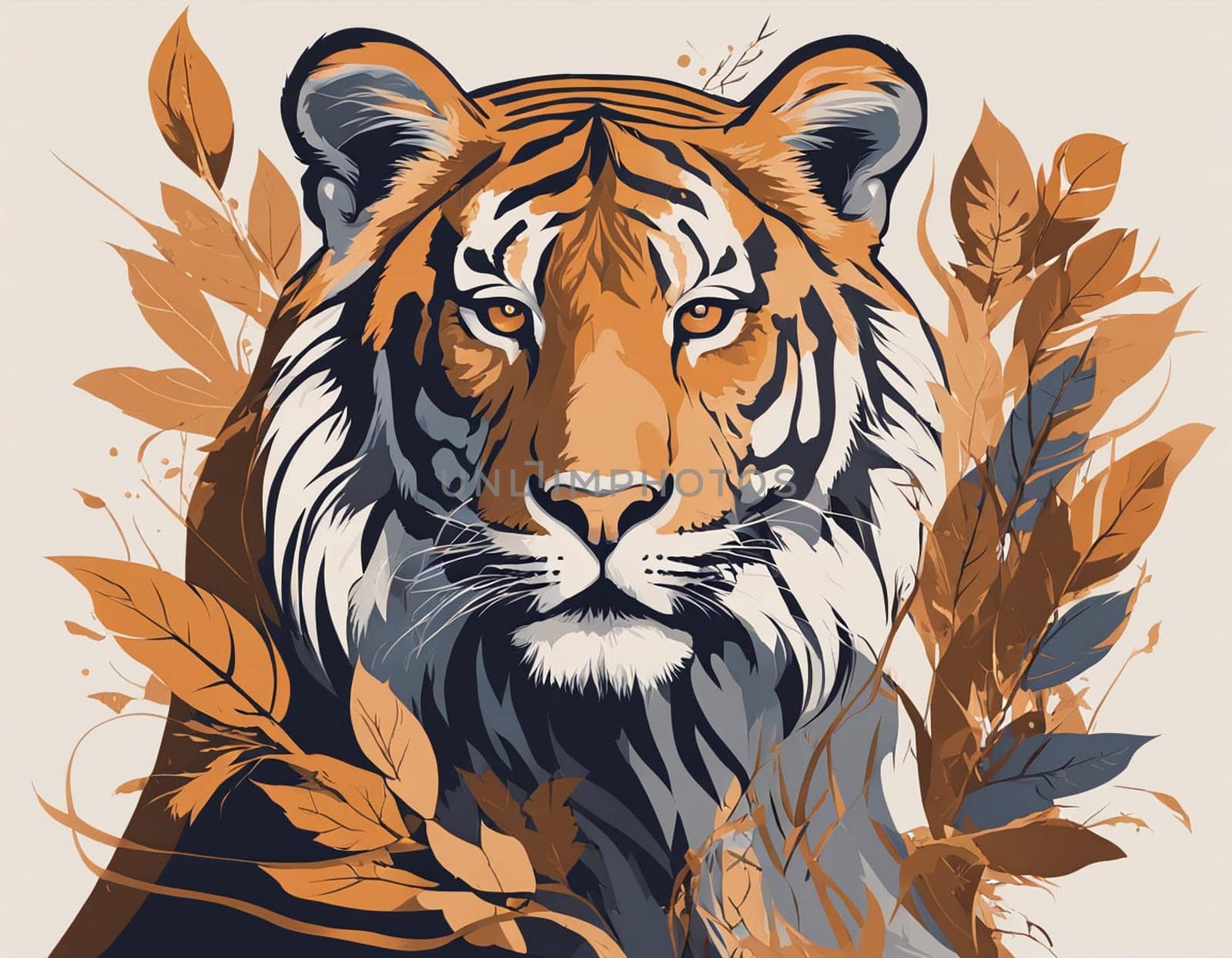 A picture of a tiger in the grass by NeuroSky