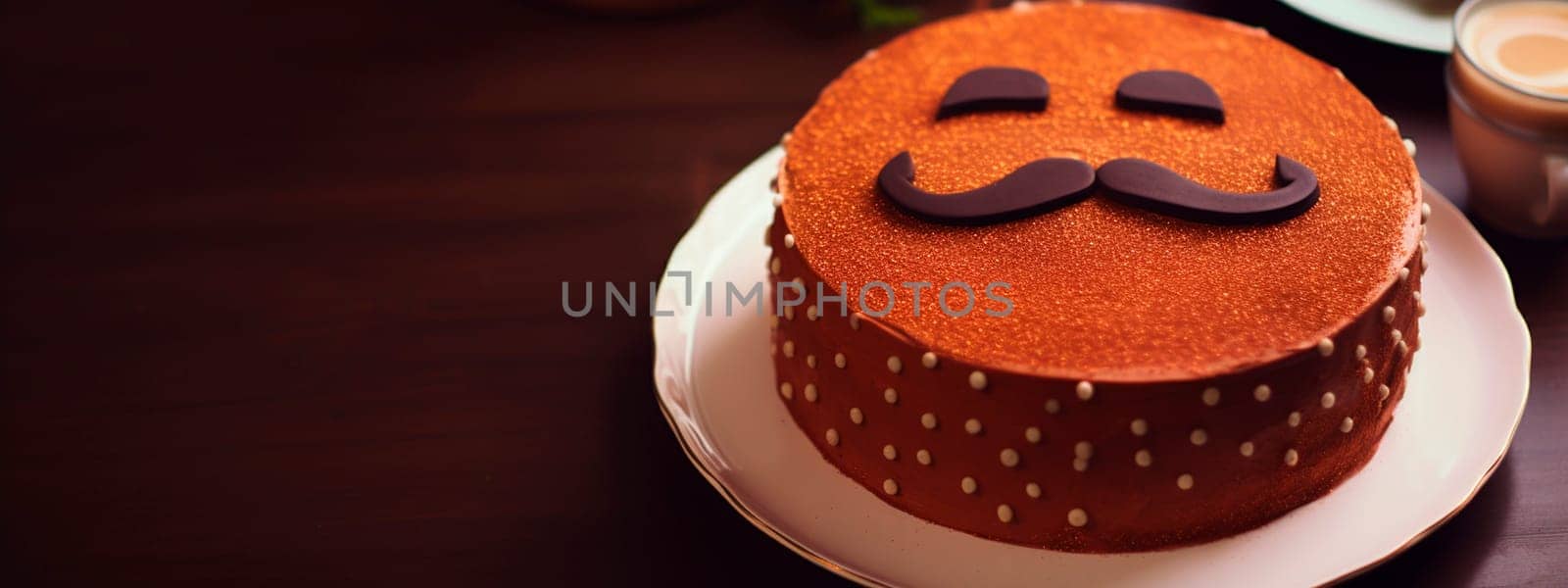 Cake gift for Father's Day. Selective focus. Food.