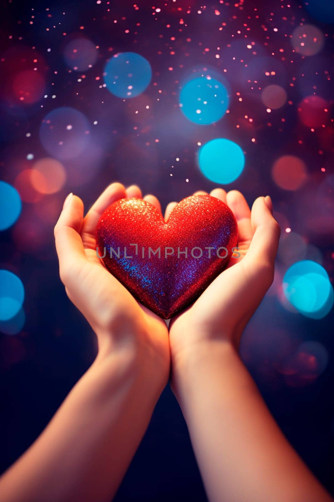 Valentine's heart in hand. Selective focus. by yanadjana