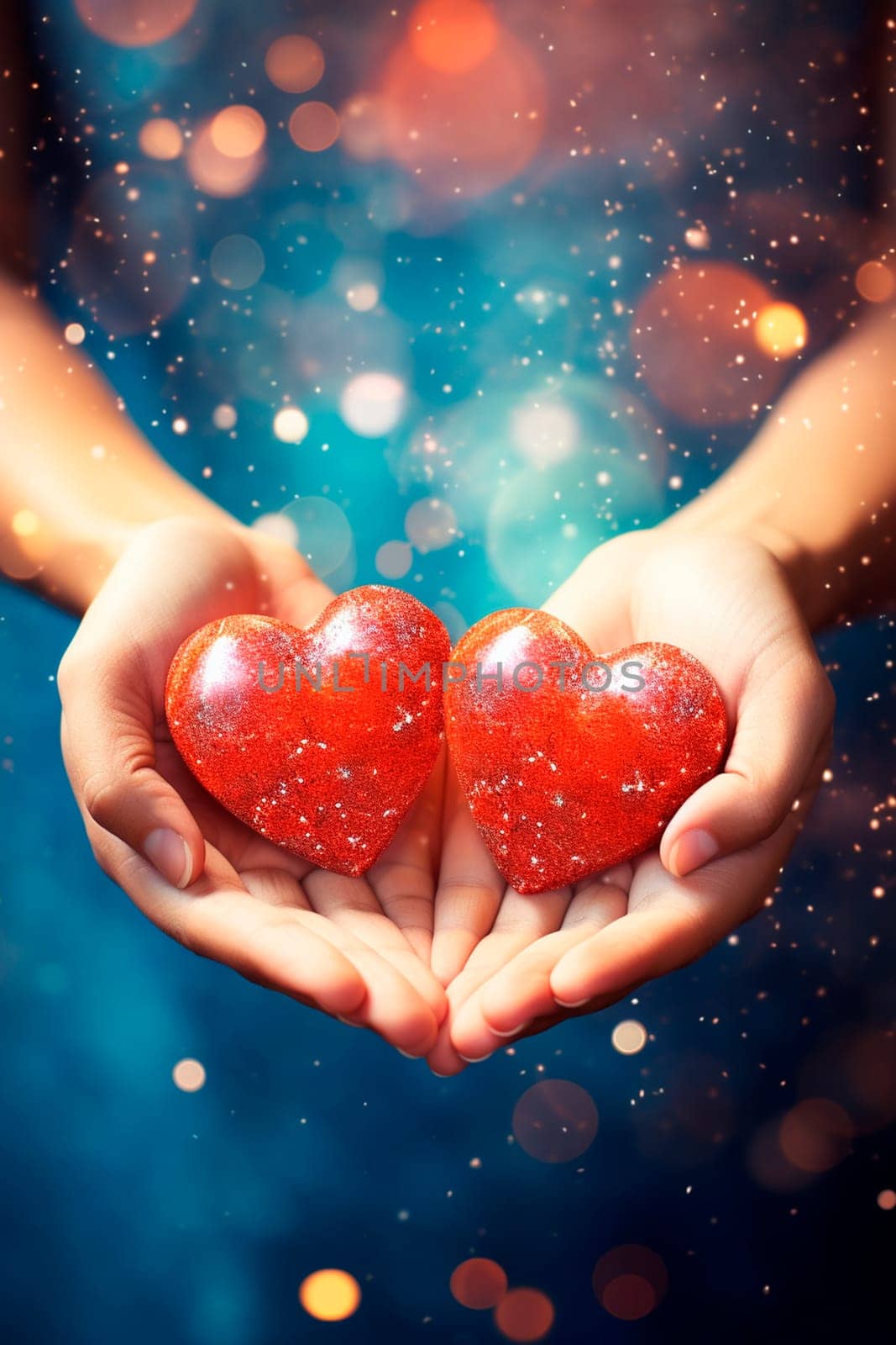 Valentine's heart in hand. Selective focus. by yanadjana