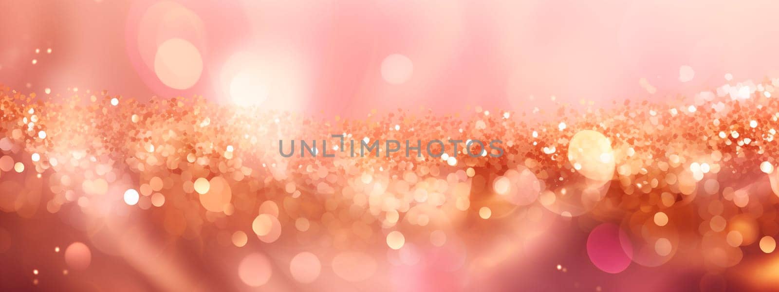 Pink background with sparkles and confetti. Selective focus. by yanadjana