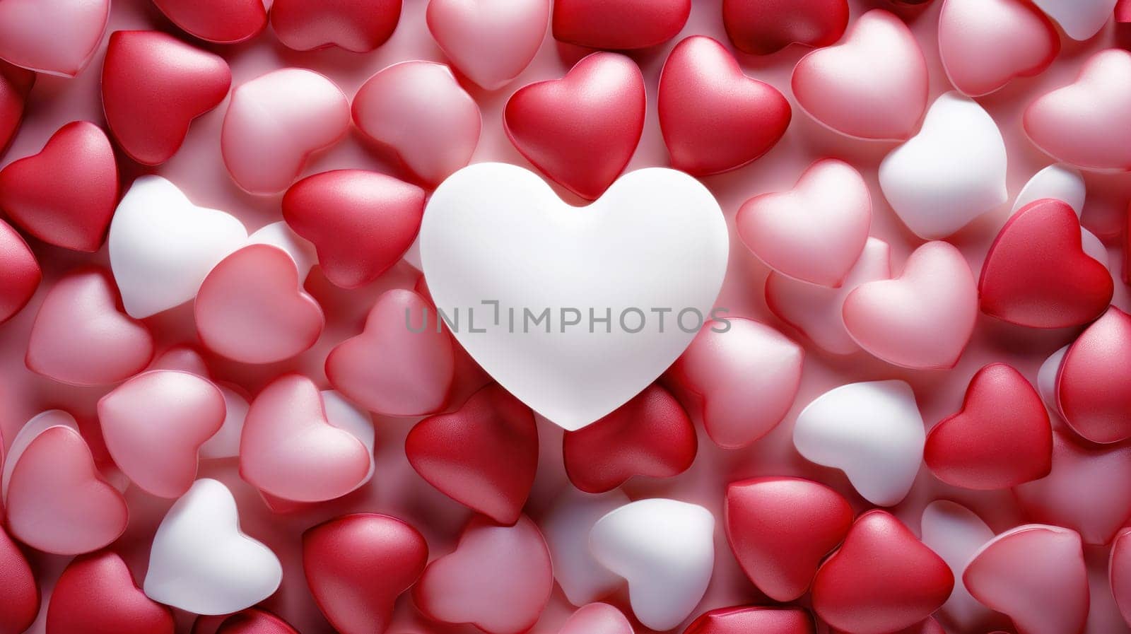 Valentine's Day composition. Hearts with place for text by NataliPopova