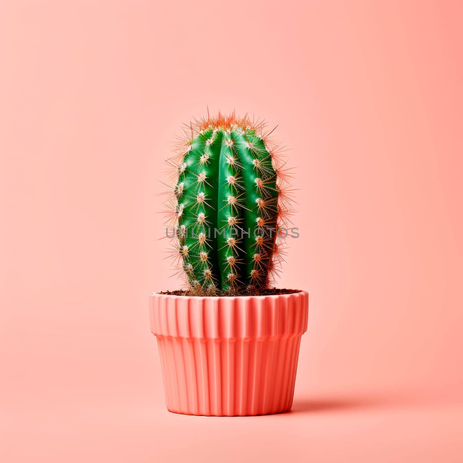 Cacti in clay pots. Minimalism. by Spirina